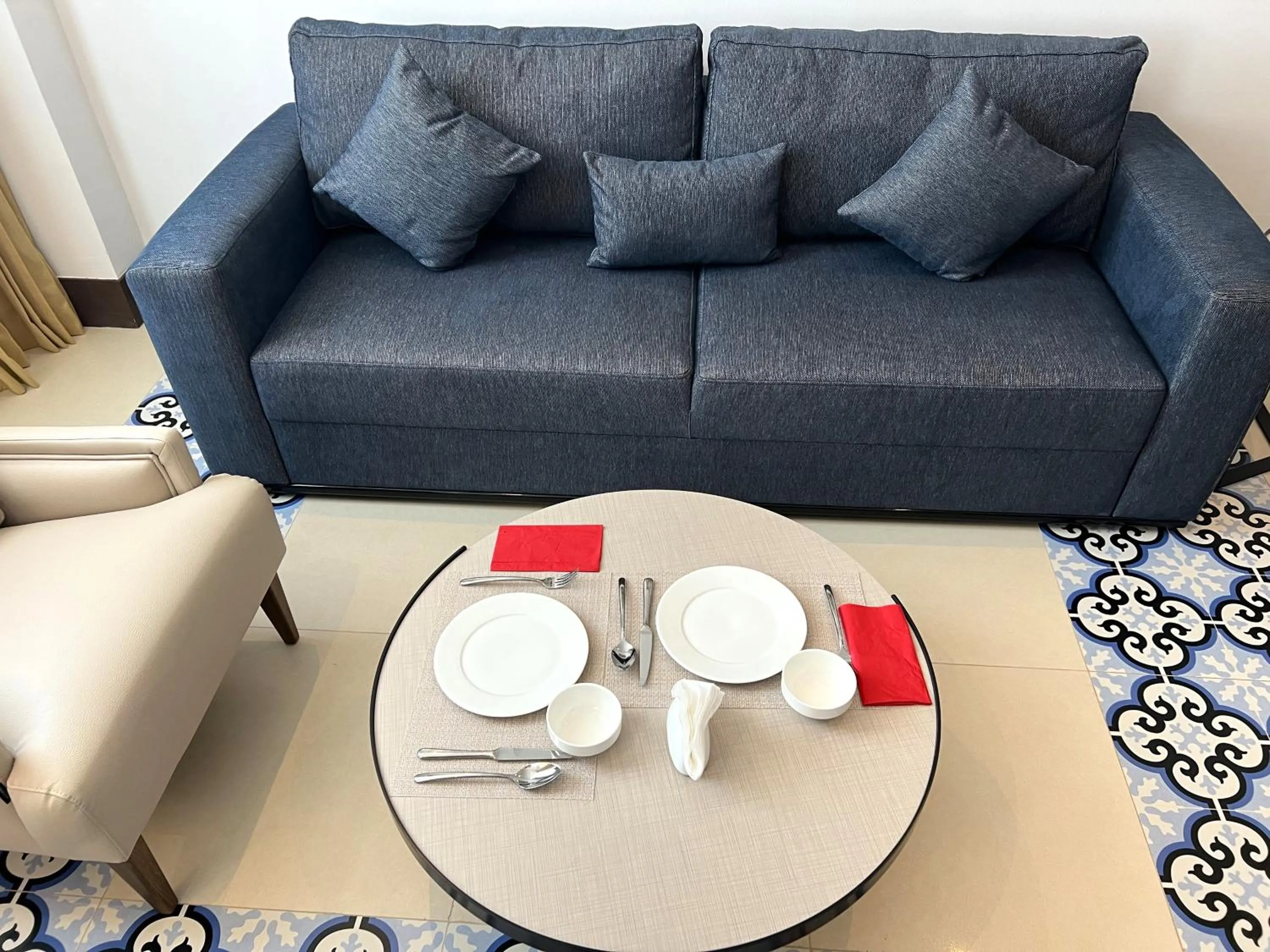 Seating area in Central Inn Souq Waqif