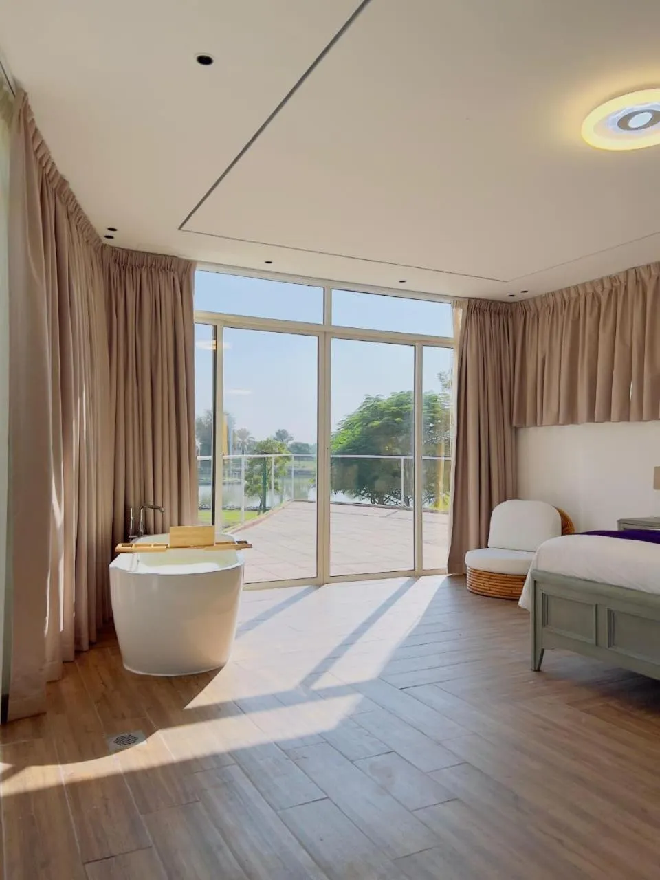 Bath, Bed in Nirvana Retreat By Patanjali Wellness Initiative