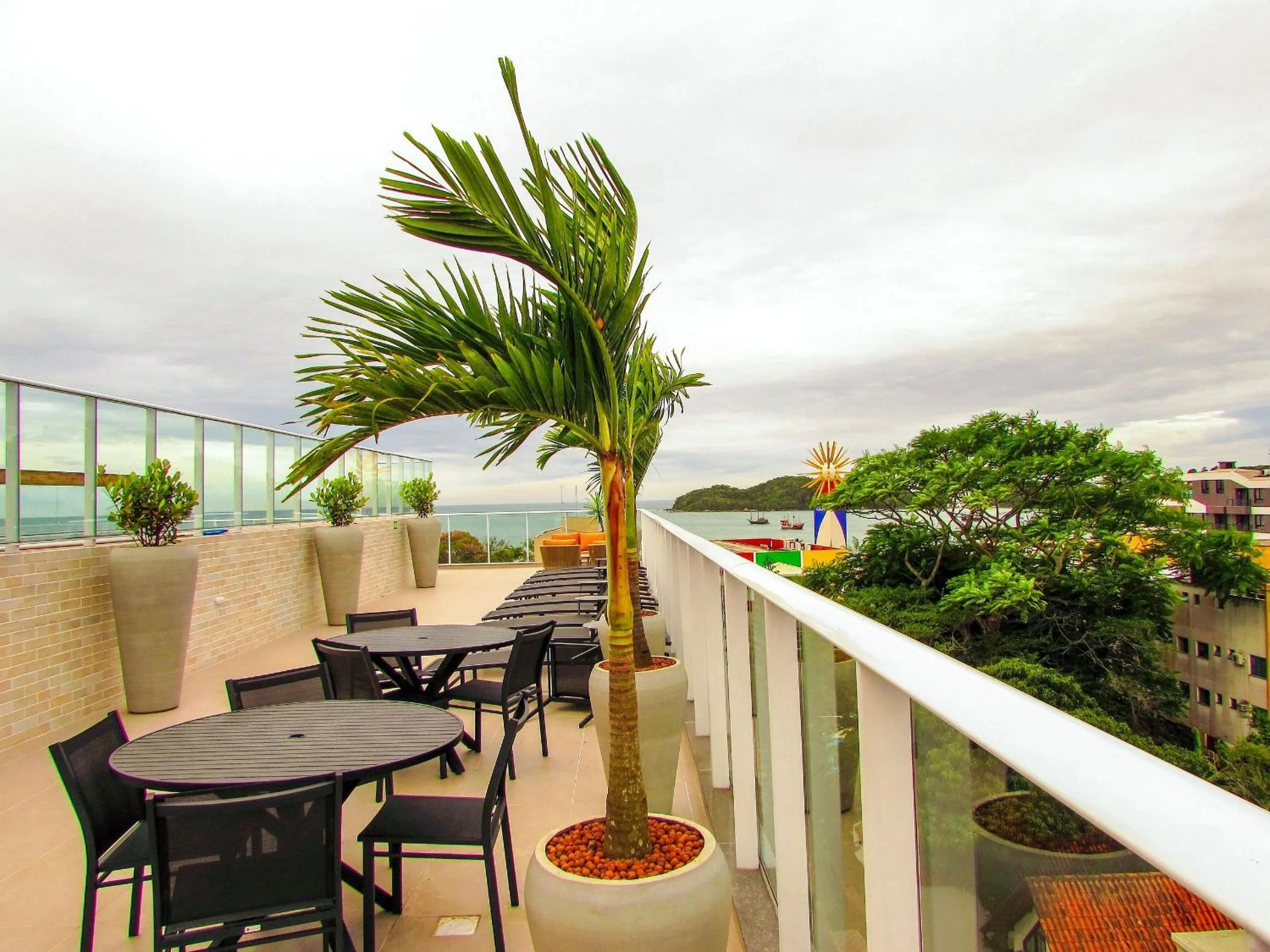 Balcony/Terrace in VDC-225 Moderno monoambiente a pocos mts del mar de Bombinhas