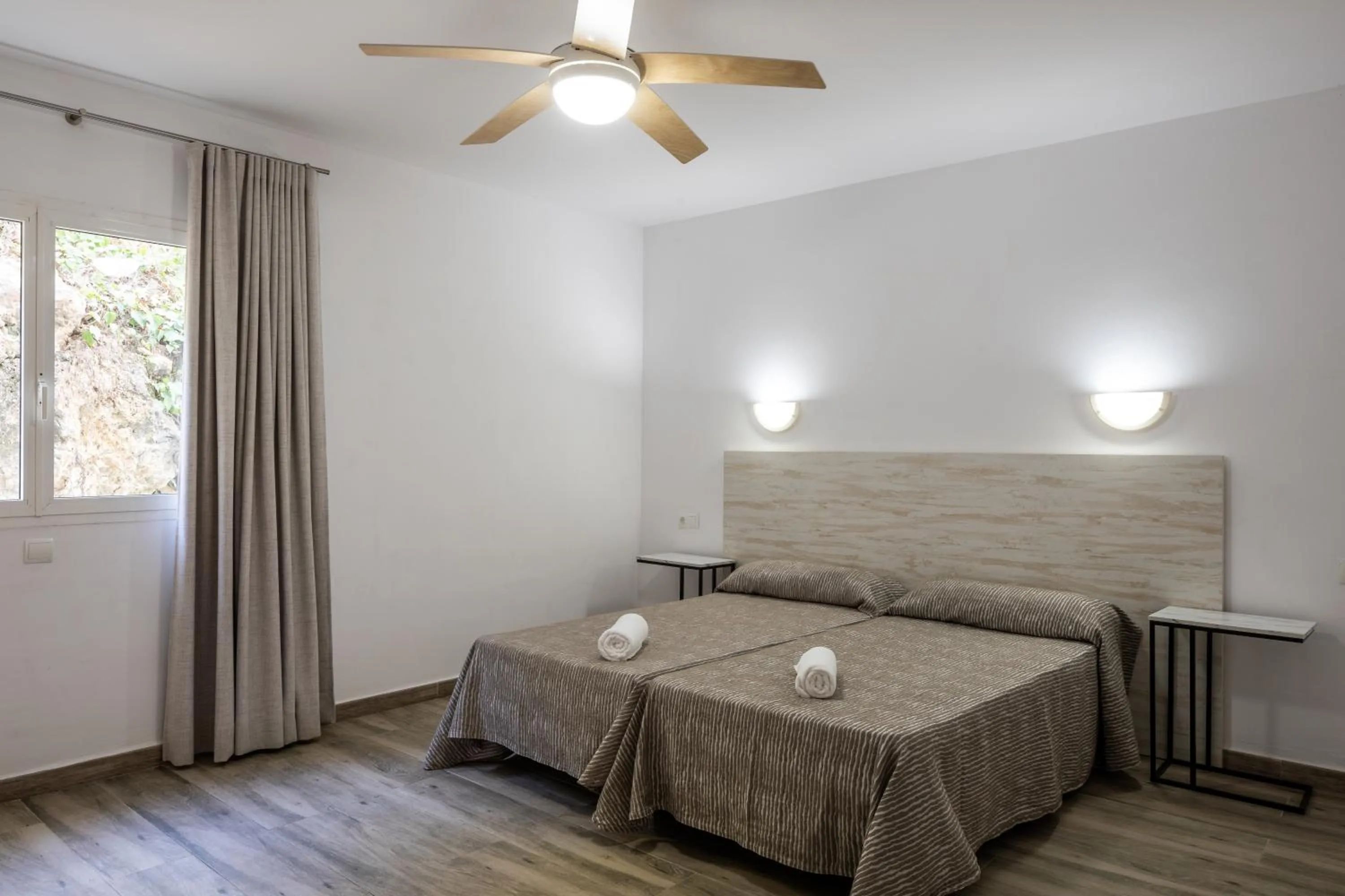 Bedroom, Bed in Aparthotel Puerto Cala Vadella