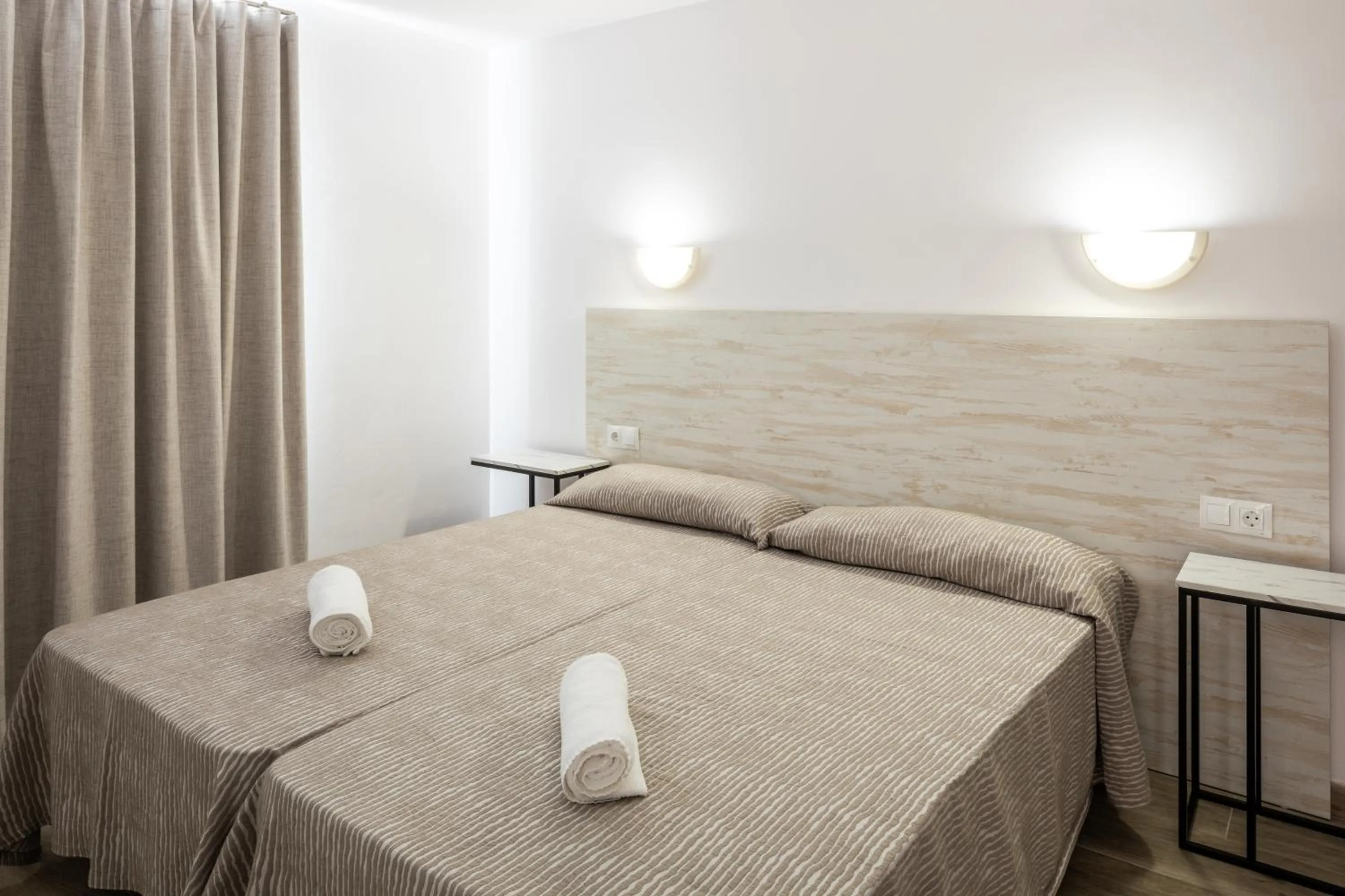 Bedroom, Bed in Aparthotel Puerto Cala Vadella