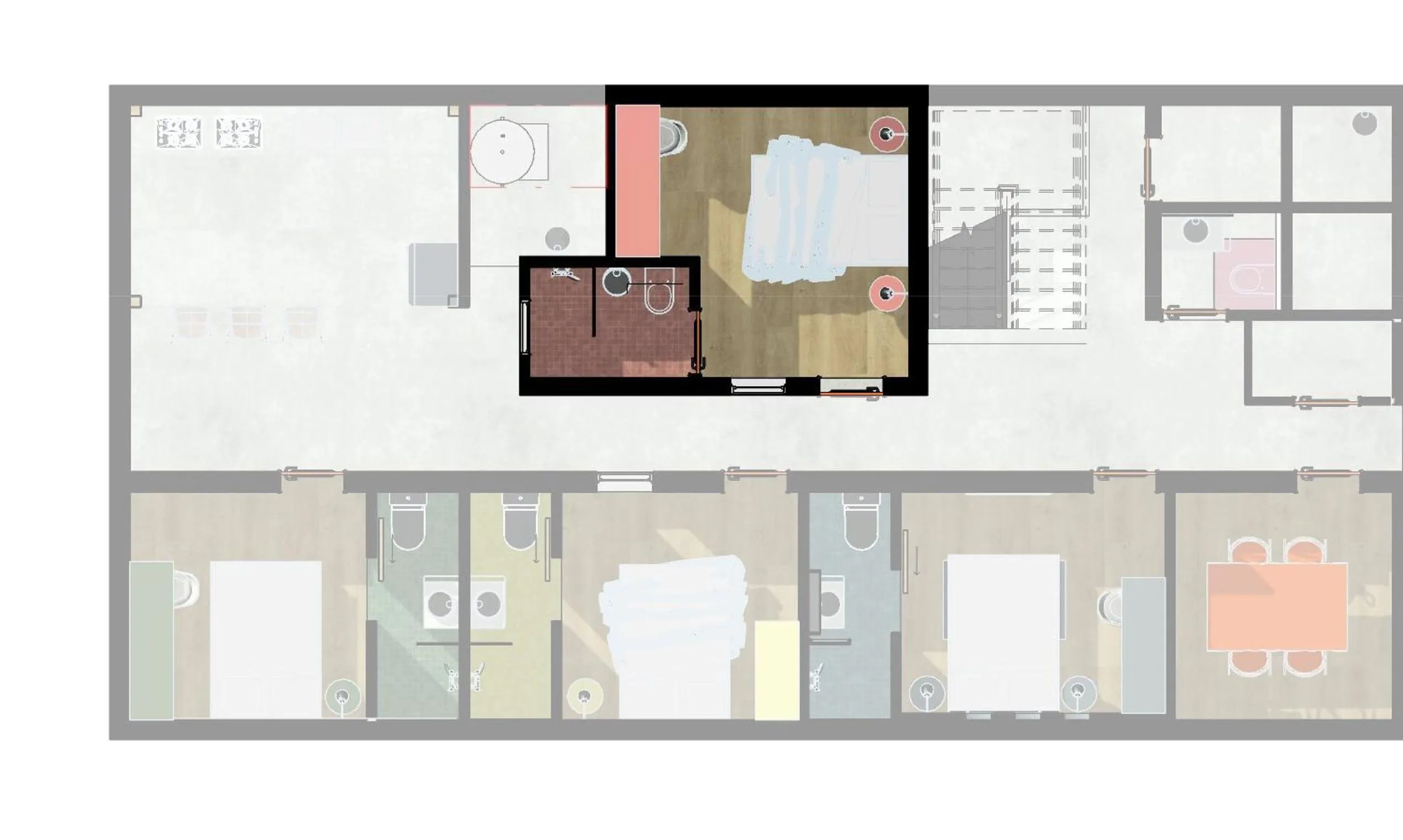 Floor plan in CoLinkHouse Hotel