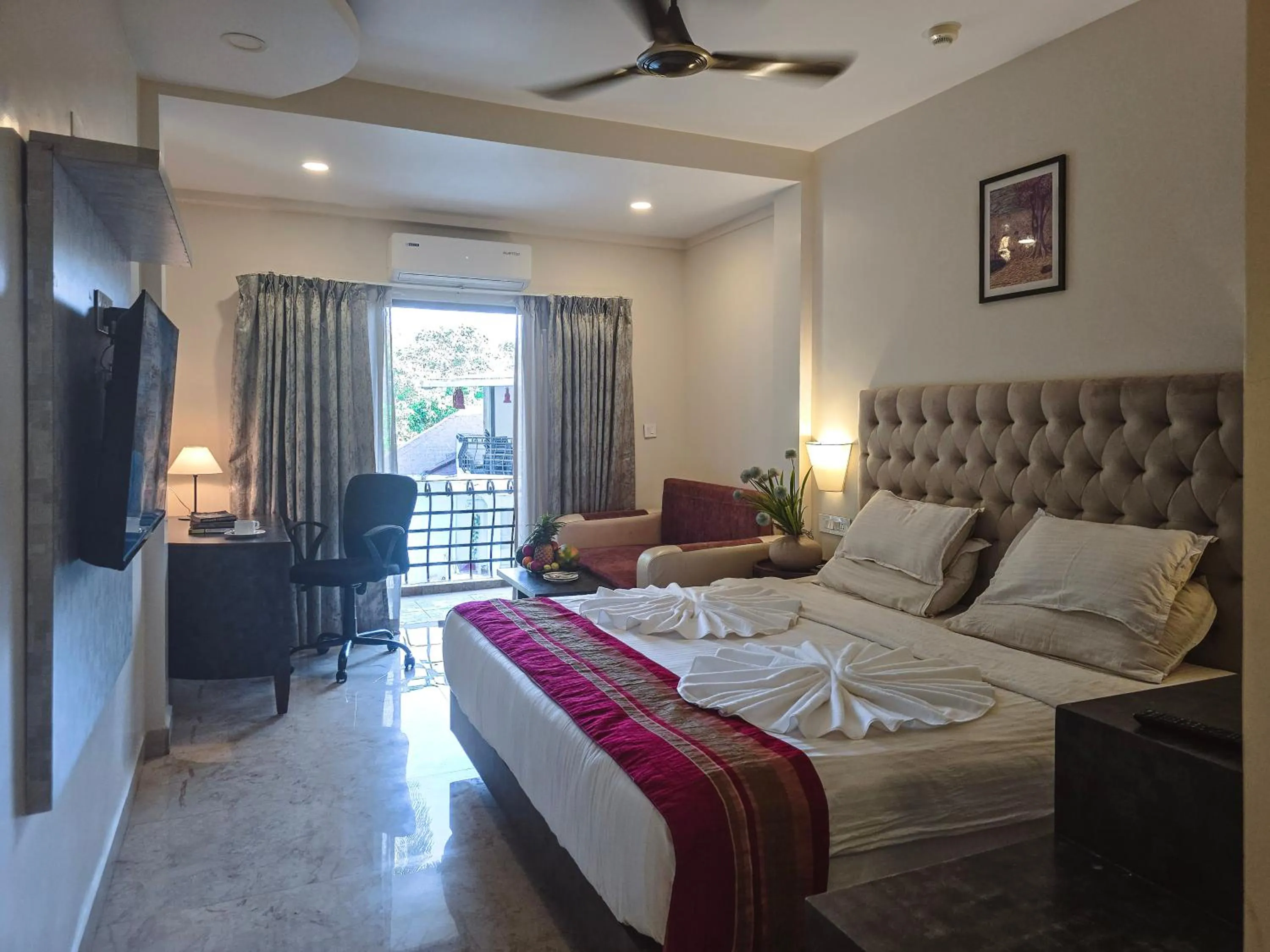 Bedroom, Bed in The Verda De Miranda Resort Morjim North Goa