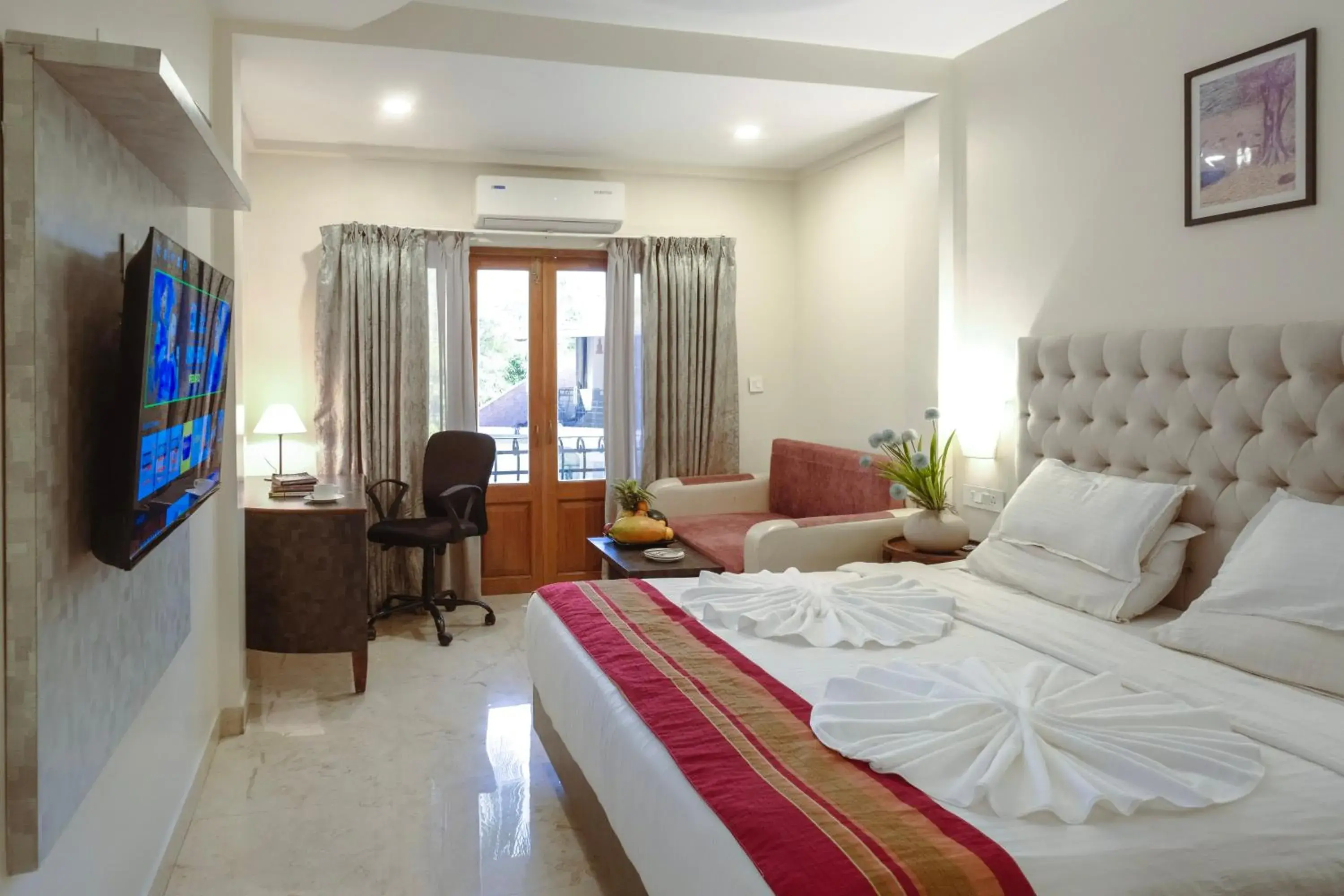 Deluxe Room with Balcony Pool and Mountain View in The Verda De Miranda Resort Morjim North Goa Deluxe Room with Balcony Pool and Mountain View in The Verda De Miranda Resort Morjim North Goa