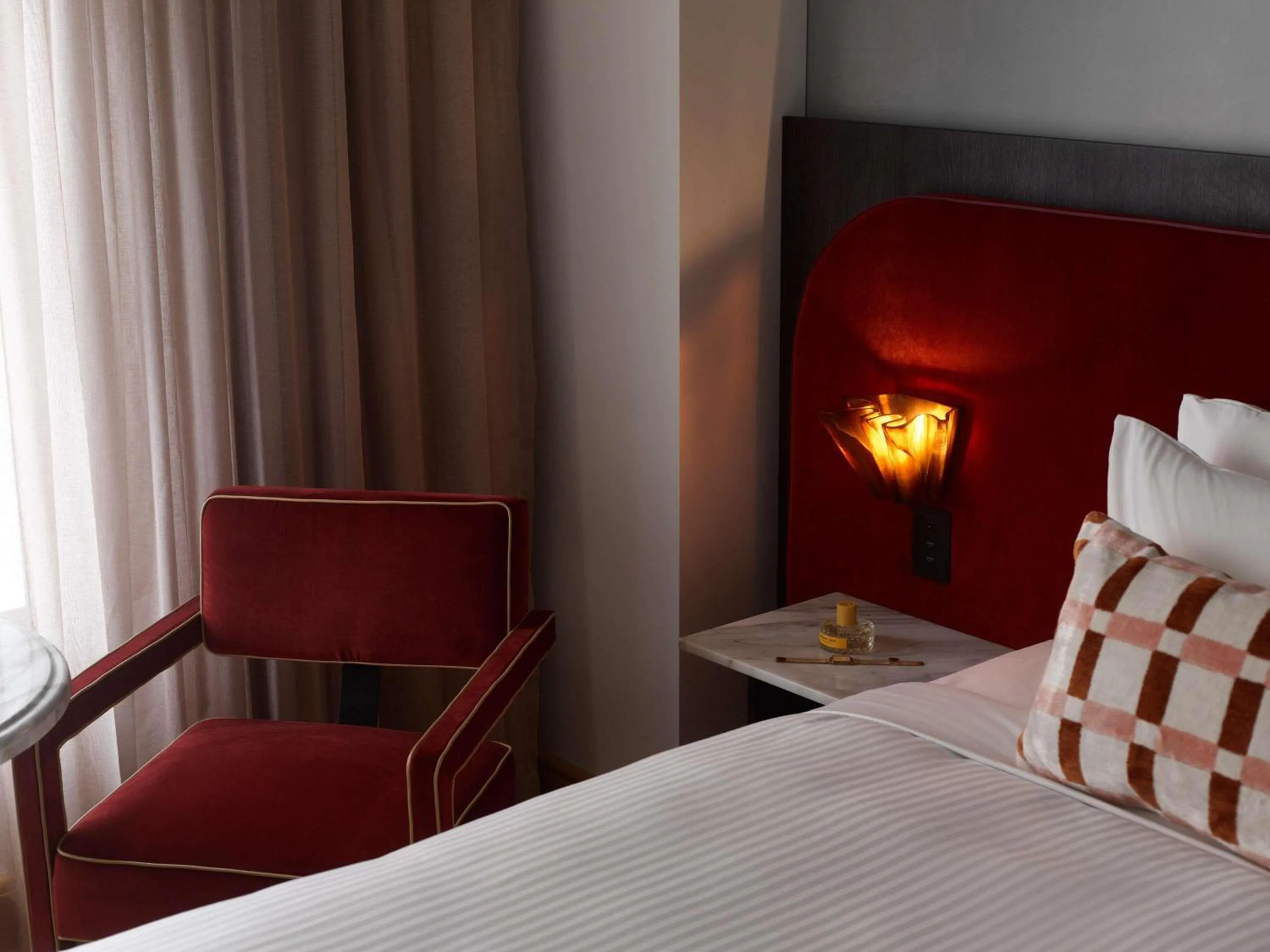 Bedroom, Bed in Hotel Morris Sydney, Handwritten Collection