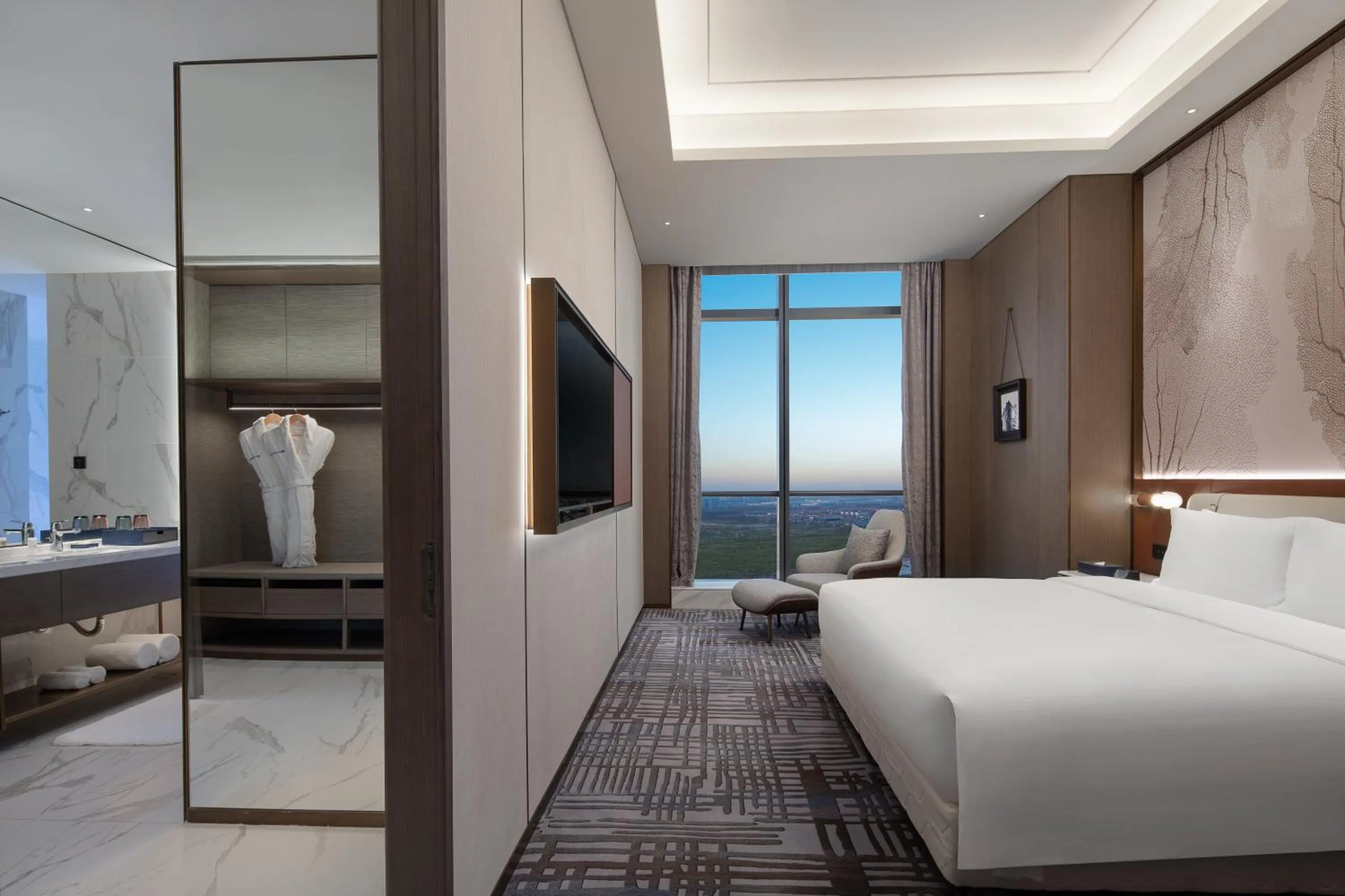 Photo of the whole room, Bed in Wyndham Shanxi Xiaohe Xincheng