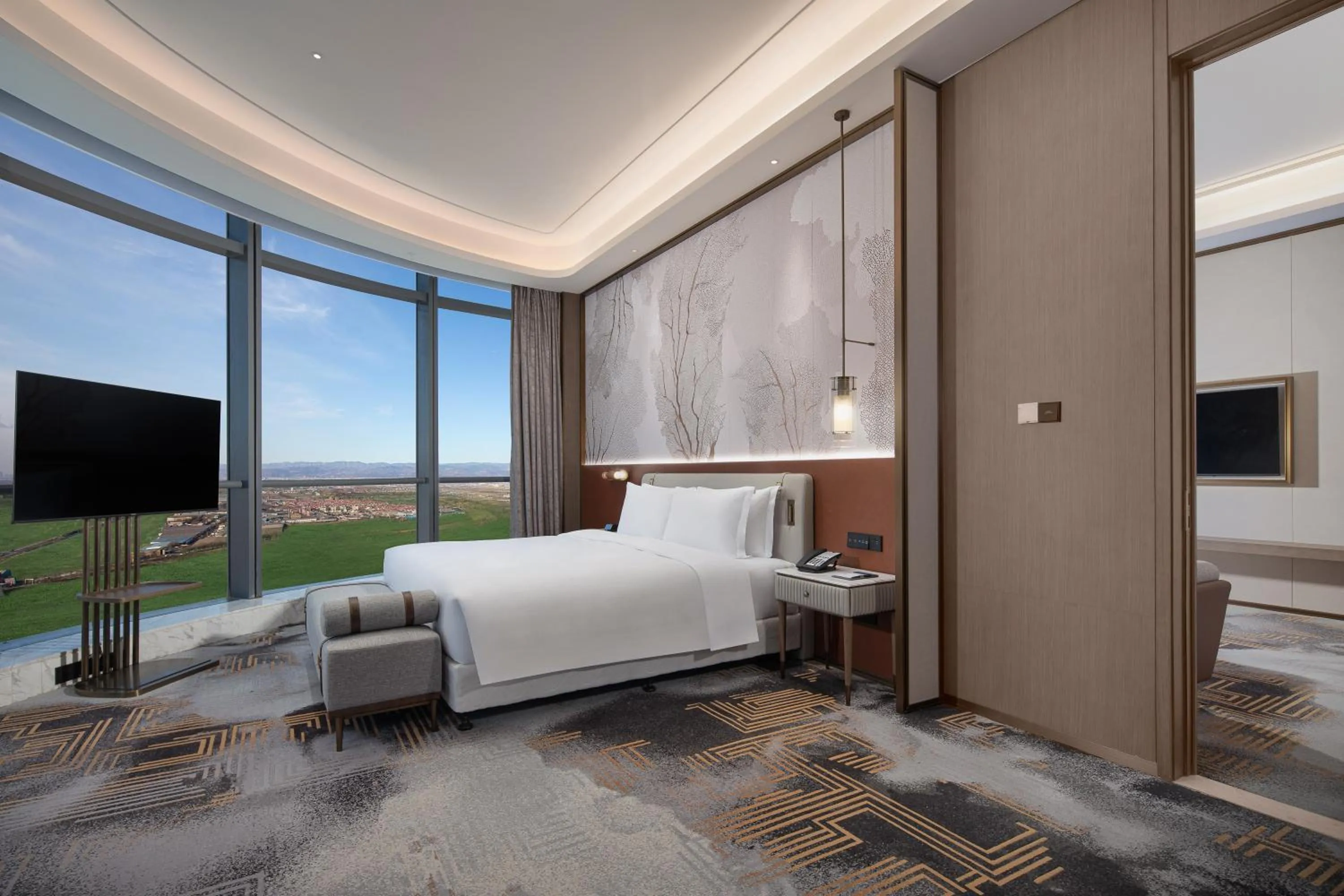 Photo of the whole room, Bed in Wyndham Shanxi Xiaohe Xincheng