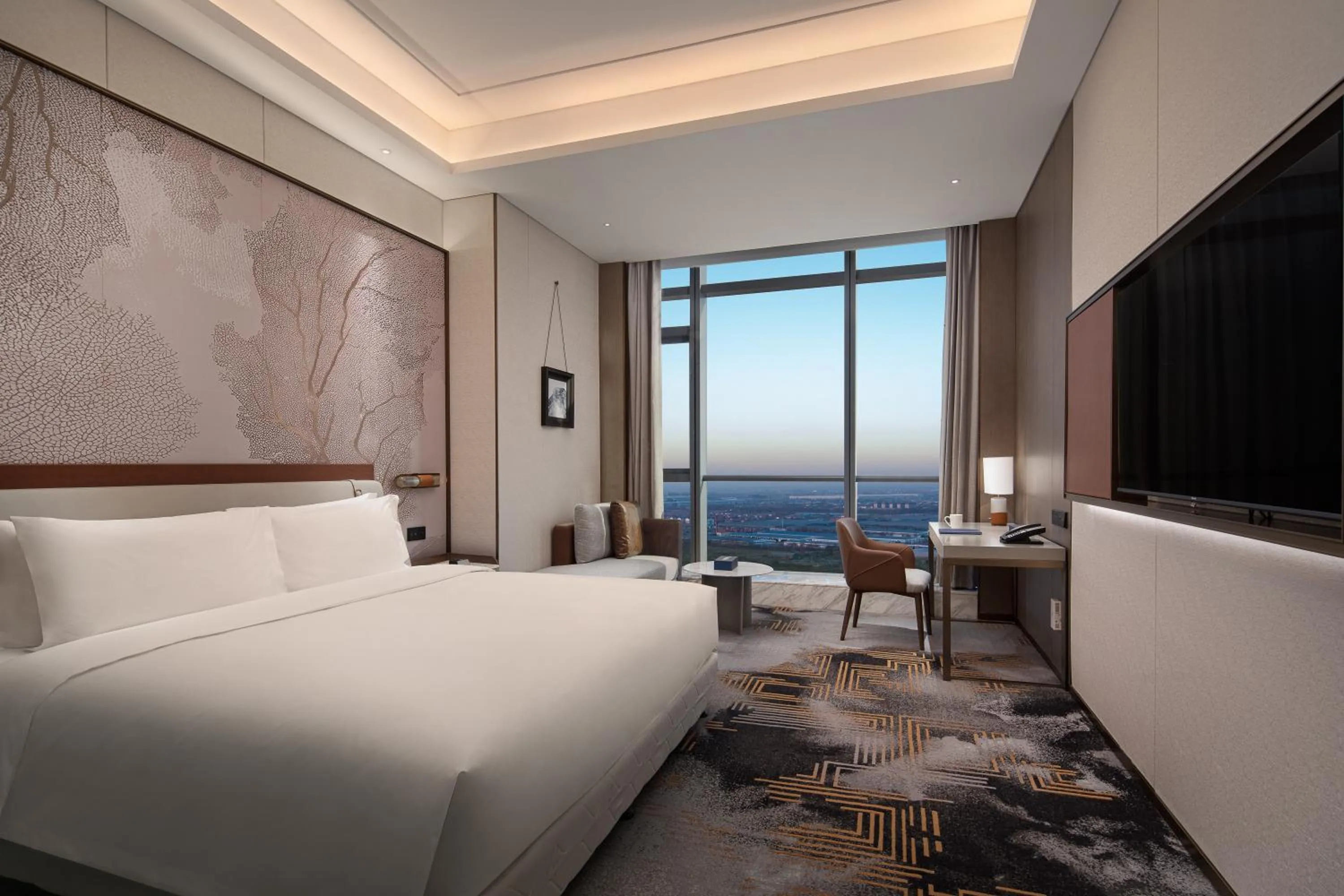 Photo of the whole room, Bed in Wyndham Shanxi Xiaohe Xincheng