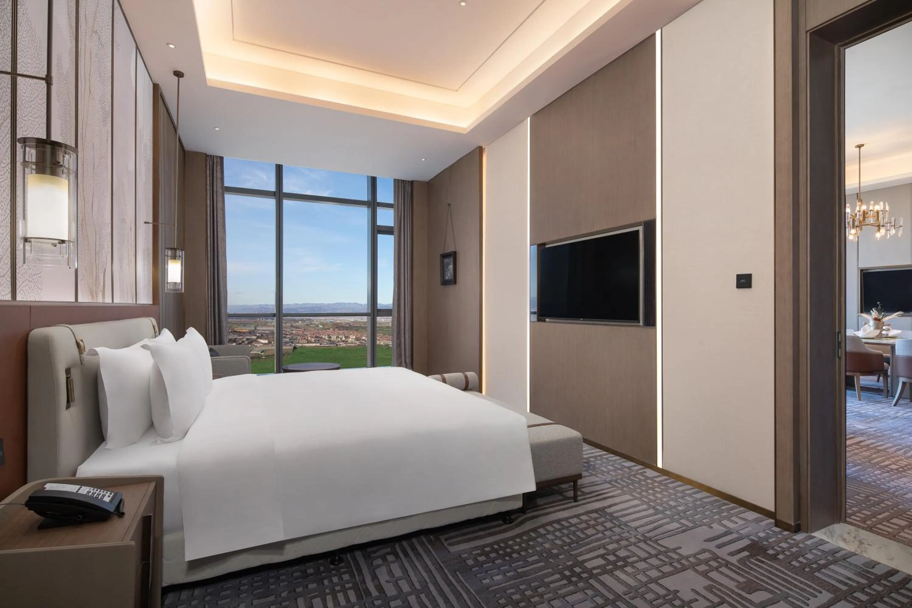 Photo of the whole room, Bed in Wyndham Shanxi Xiaohe Xincheng