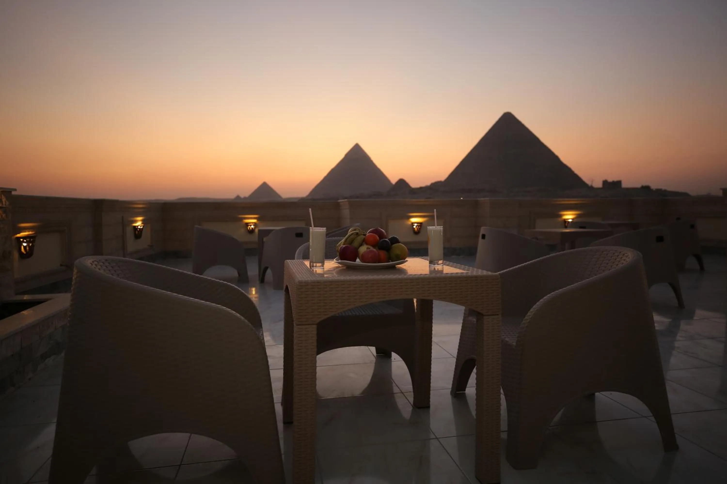 Landmark view in Zeina pyramids view