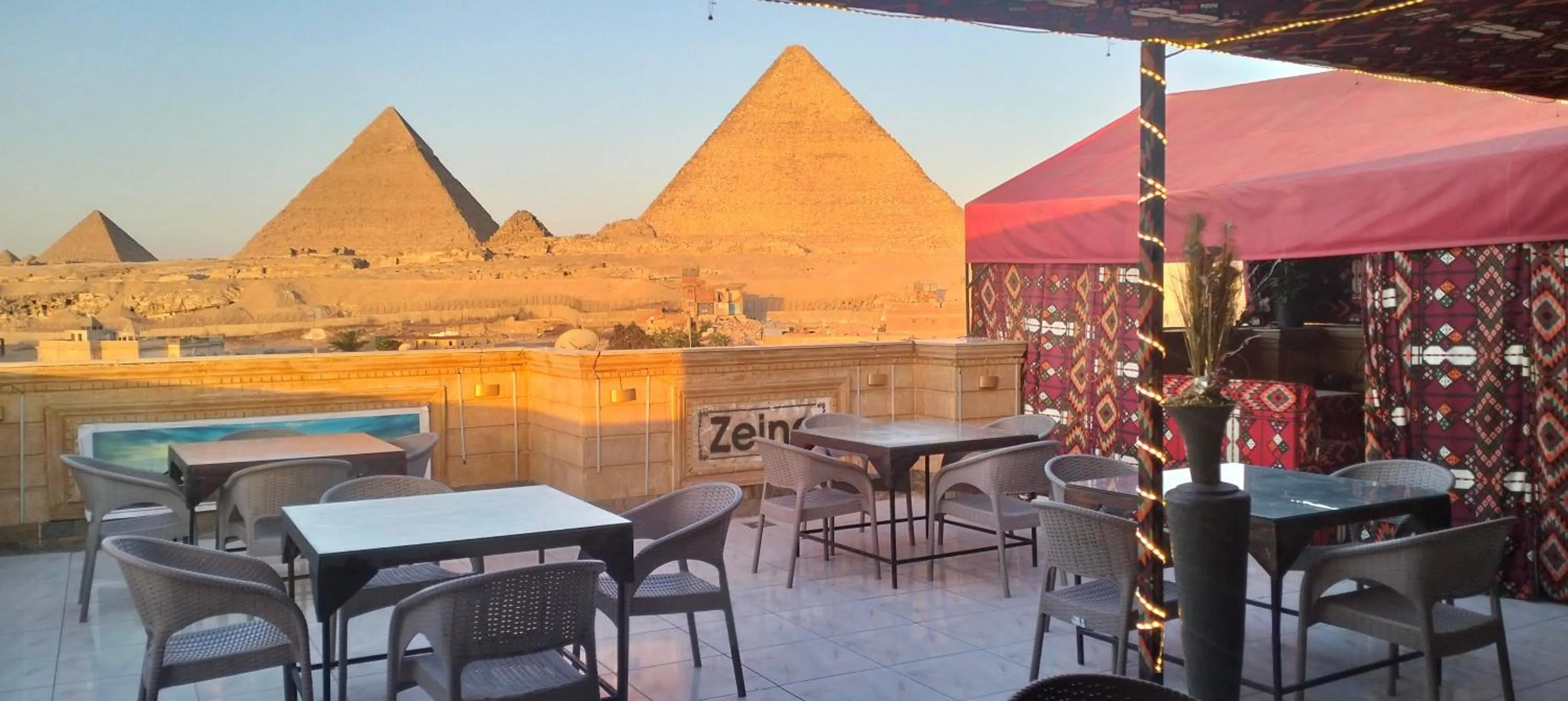 Landmark view in Zeina pyramids view