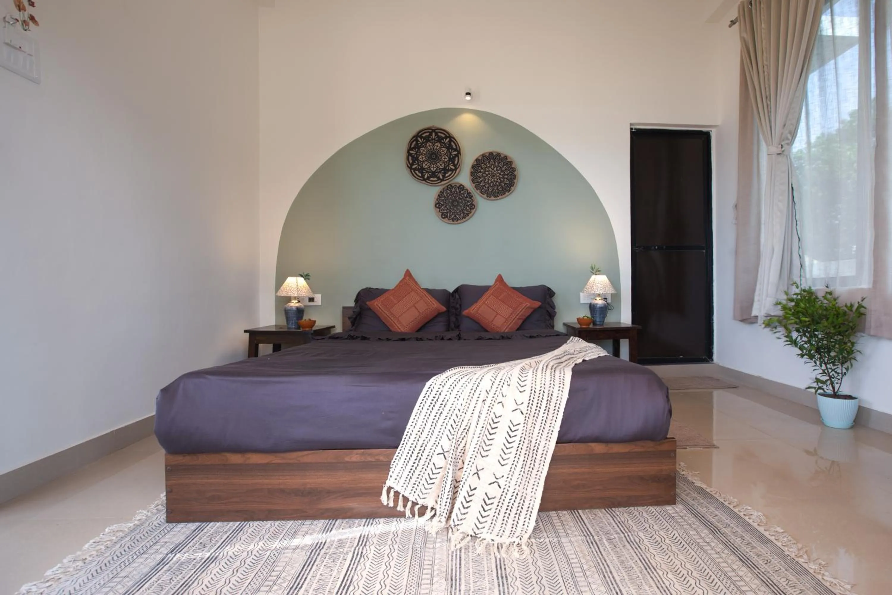 Bedroom, Bed in Woodpegger By The Beach, Mandrem