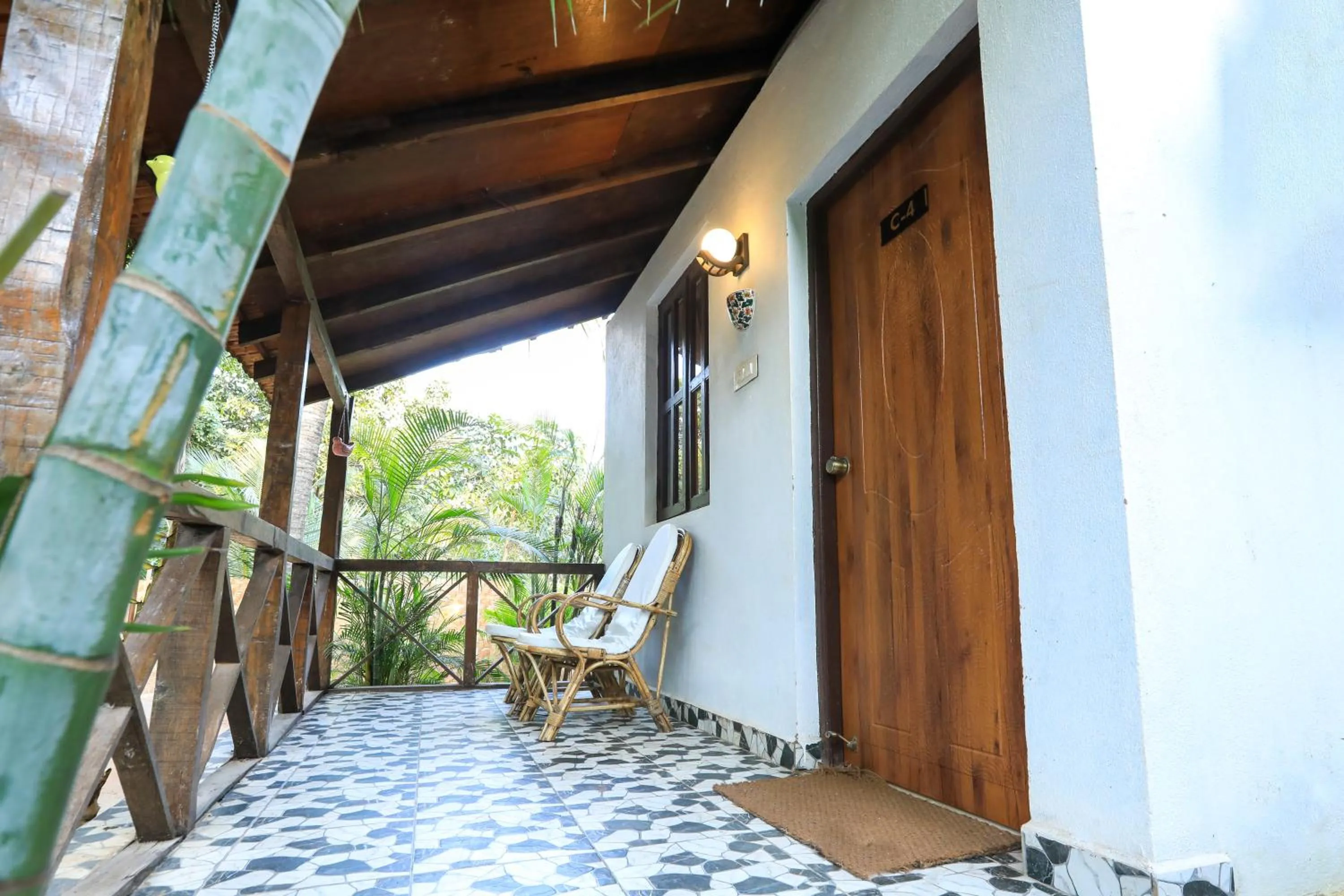Seating area in Woodpegger By The Beach, Mandrem