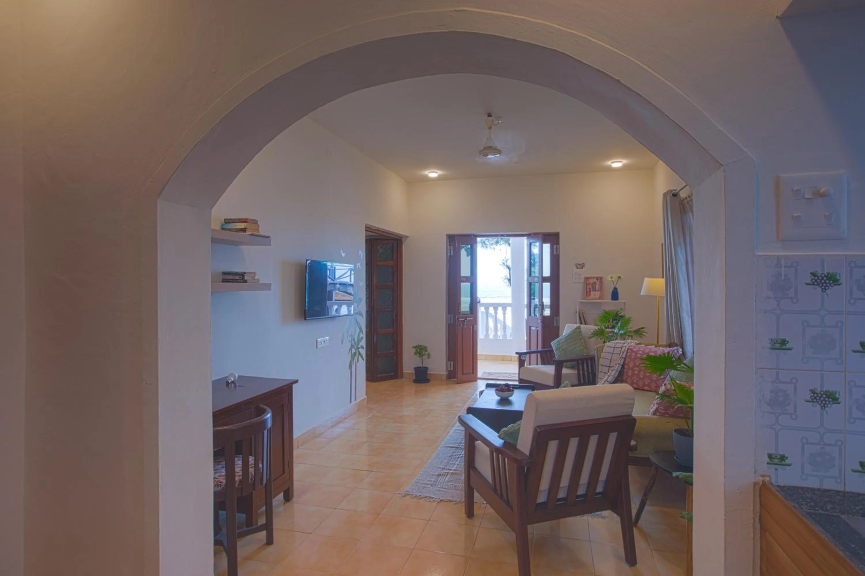 Living room in Woodpegger By The Beach, Mandrem