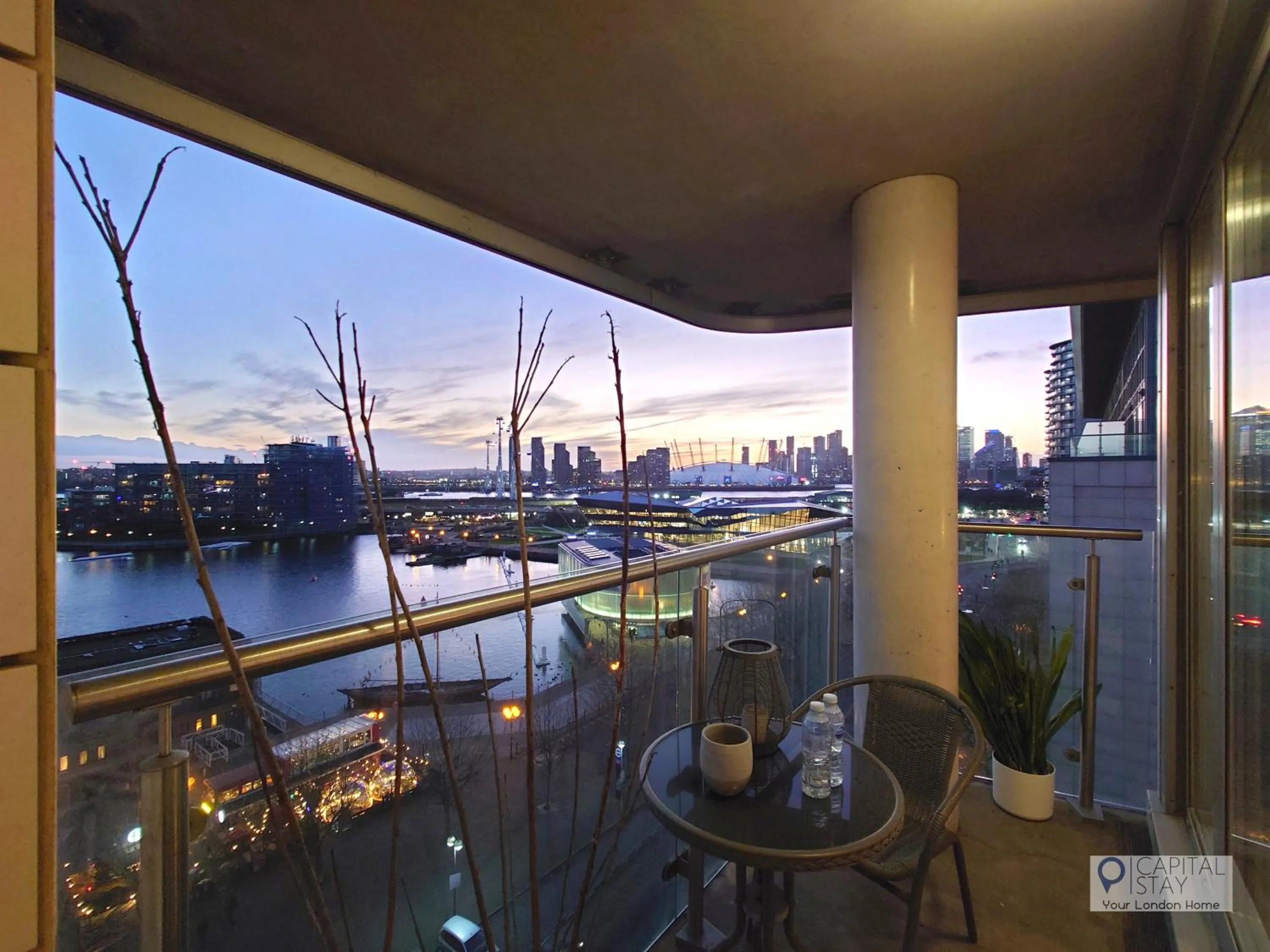 Balcony/Terrace in Deluxe Two Bed Apartment with River & City View