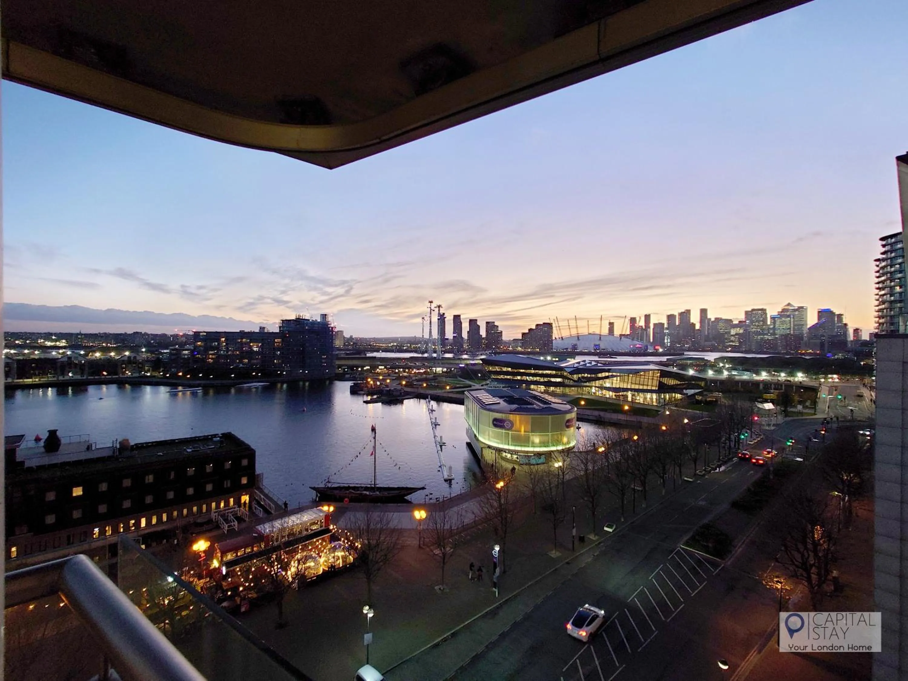 Night in Deluxe Two Bed Apartment with River & City View