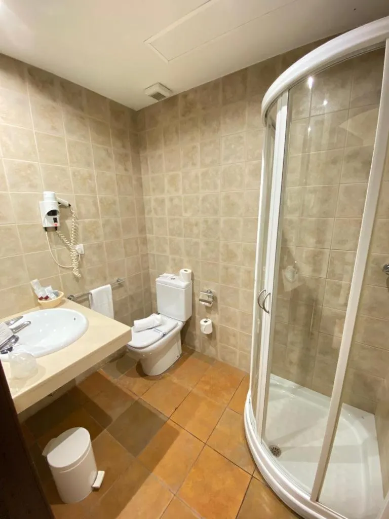 Shower in Hotel Pazo de Lestrove by Pousadas de Compostela