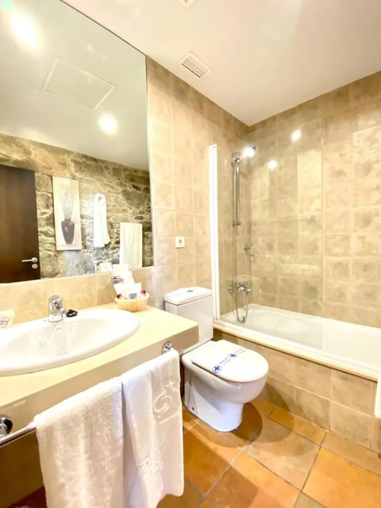 Toilet in Hotel Pazo de Lestrove by Pousadas de Compostela