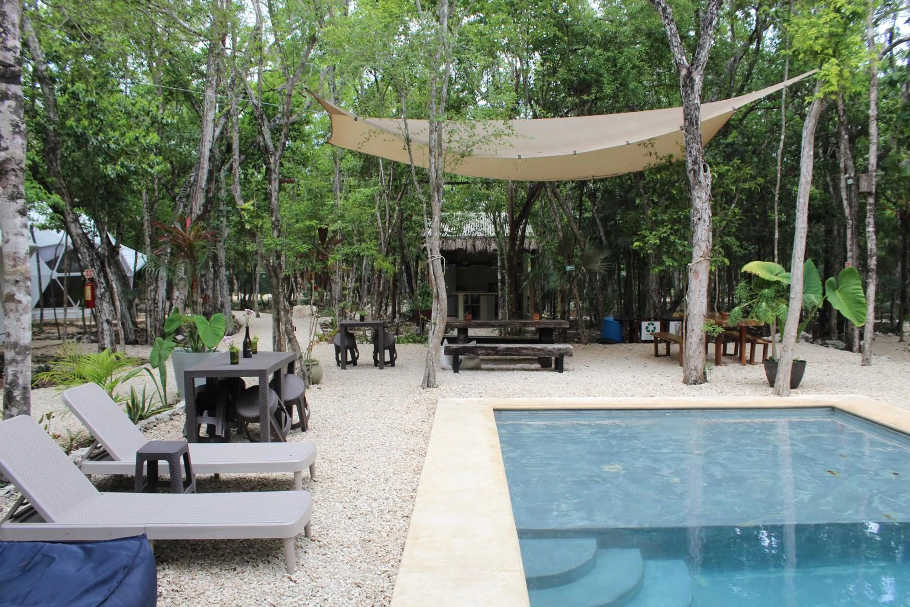 Swimming pool in Glamping Mayan Glam