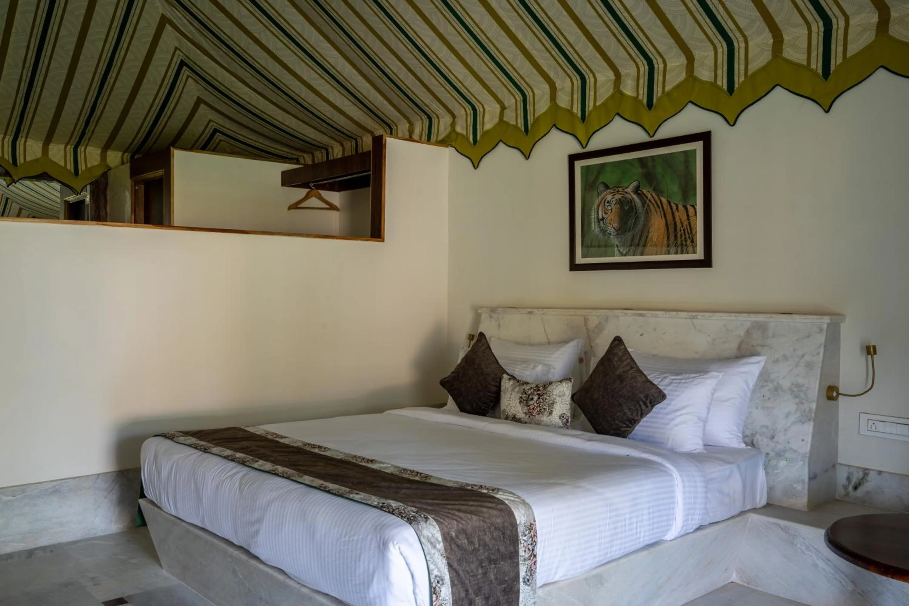 Bed in Aangan Resort Ranthambhore - A Private Pool Villa