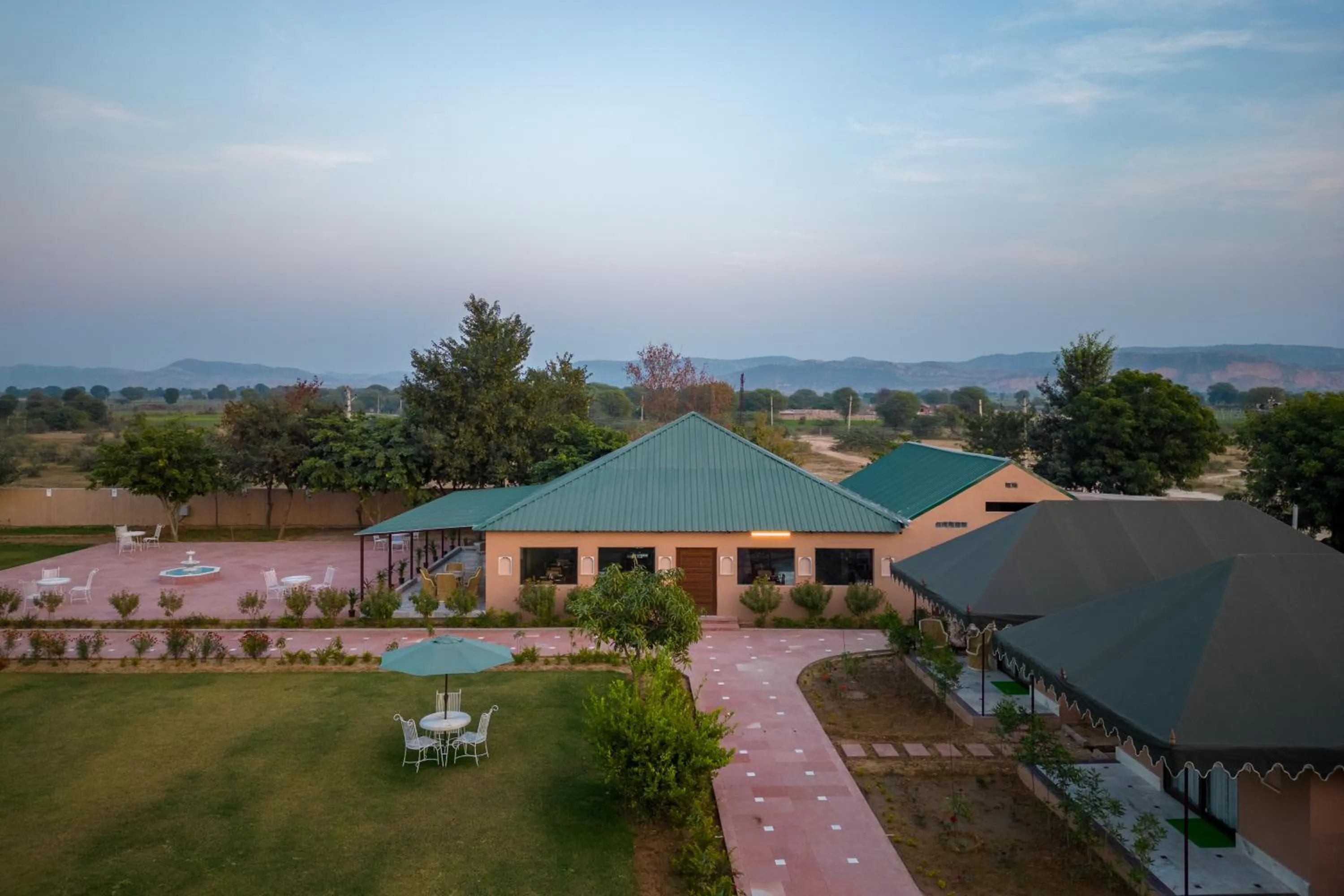Bird's eye view in Aangan Resort Ranthambhore - A Private Pool Villa