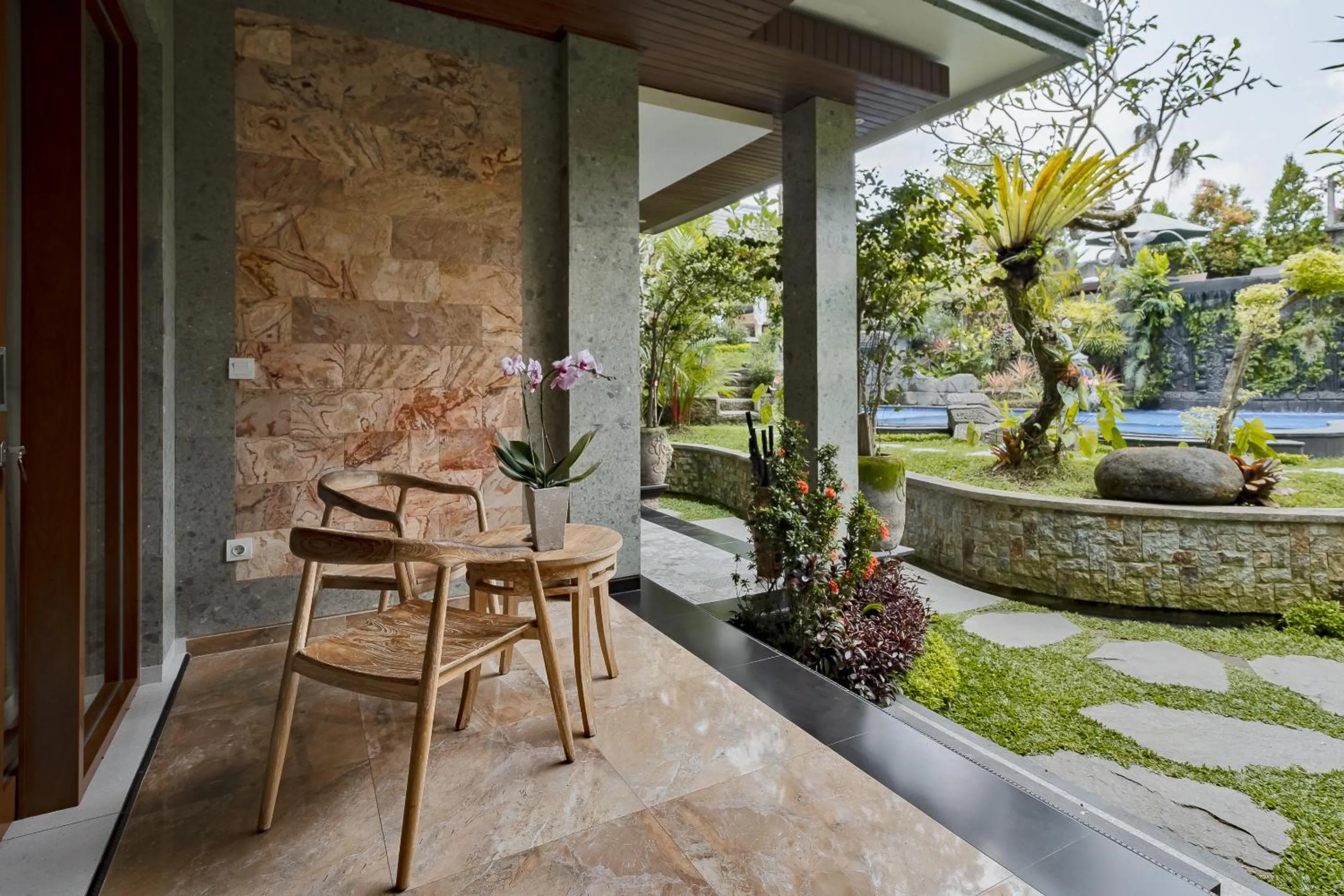 Patio in Gynandha Ubud Cottage