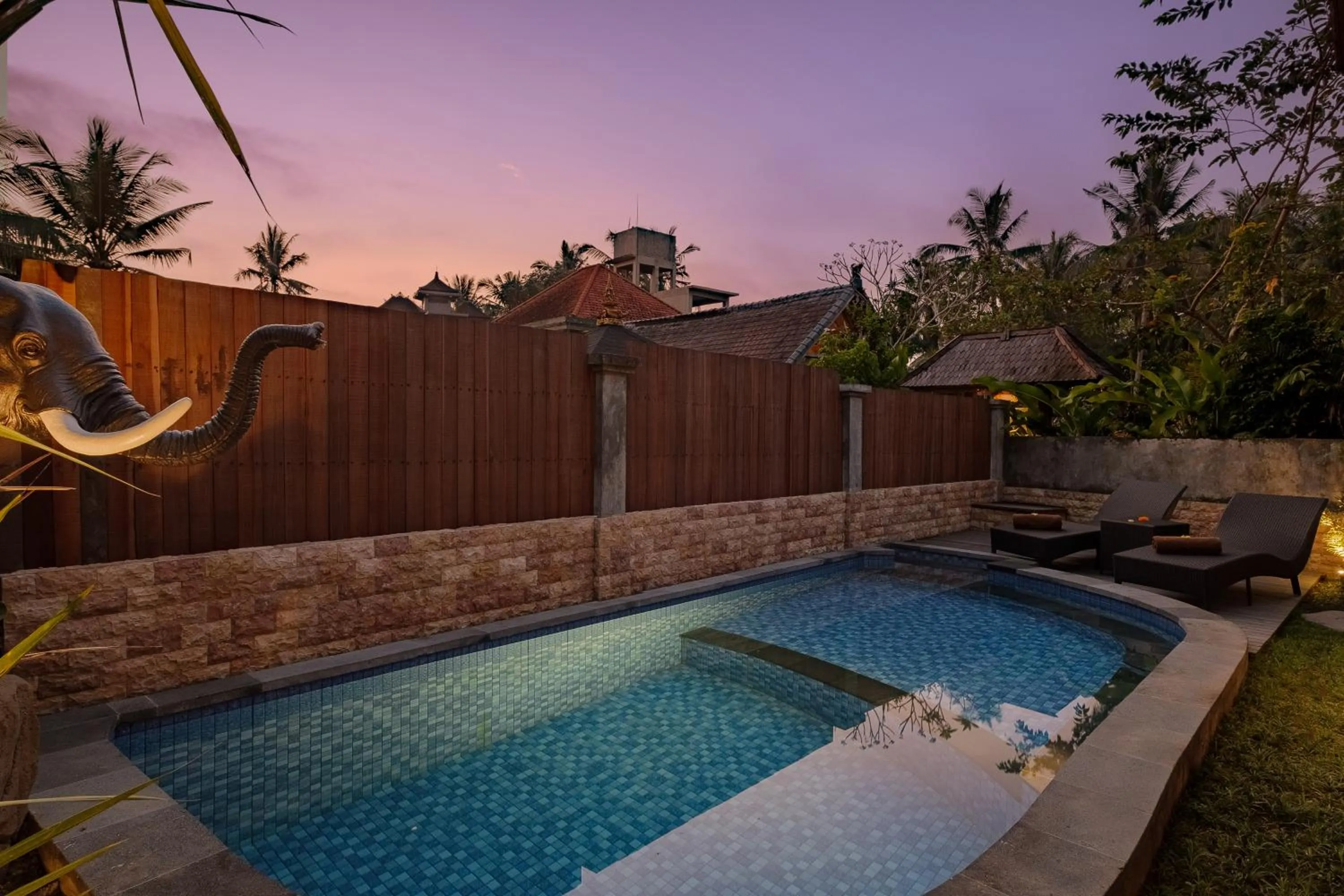 Pool view in Gynandha Ubud Cottage