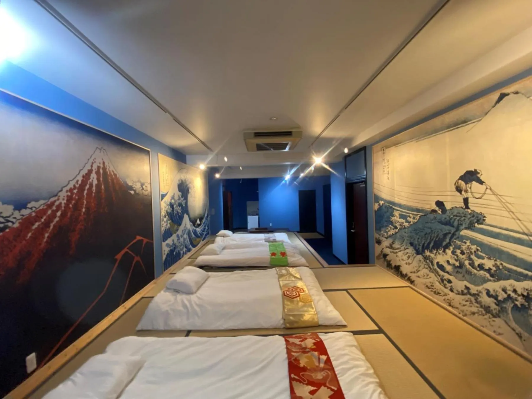 Bed in Osaka Ukiyoe Ryokan