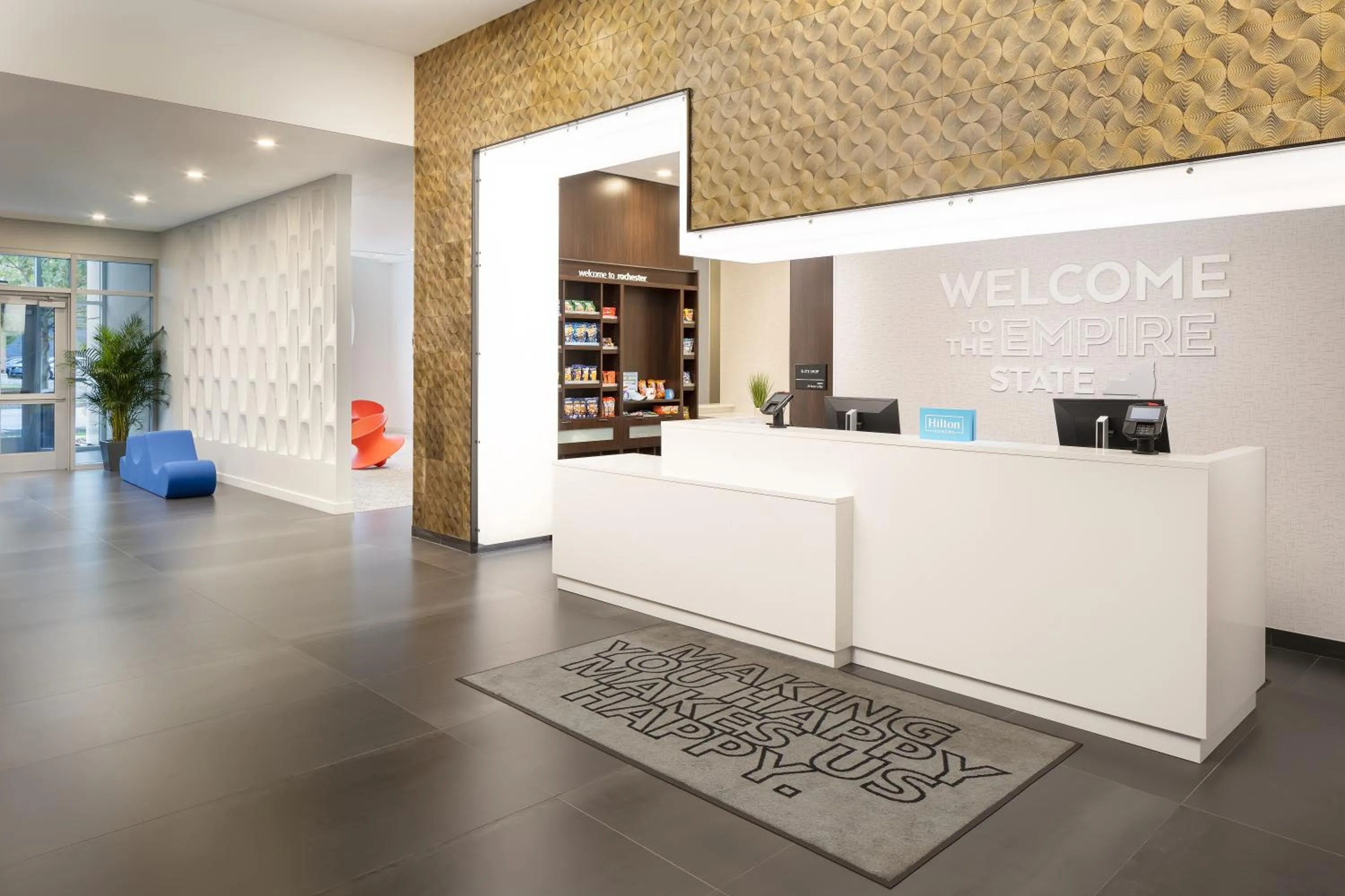 Property logo or sign in Hampton Inn & Suites Rochester Downtown