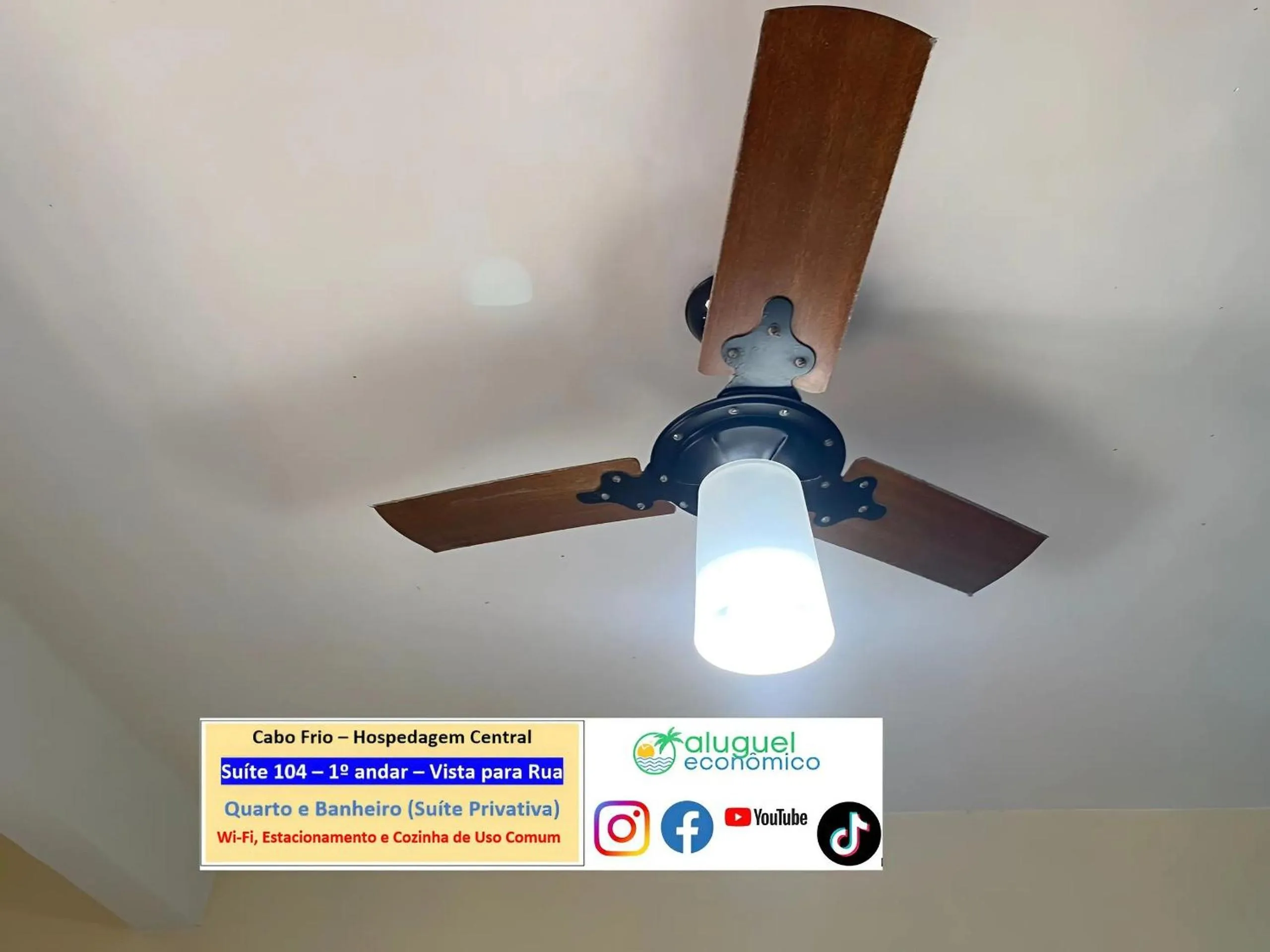 Bedroom in Cabo Frio - Hospedagem Central - Aluguel Econômico