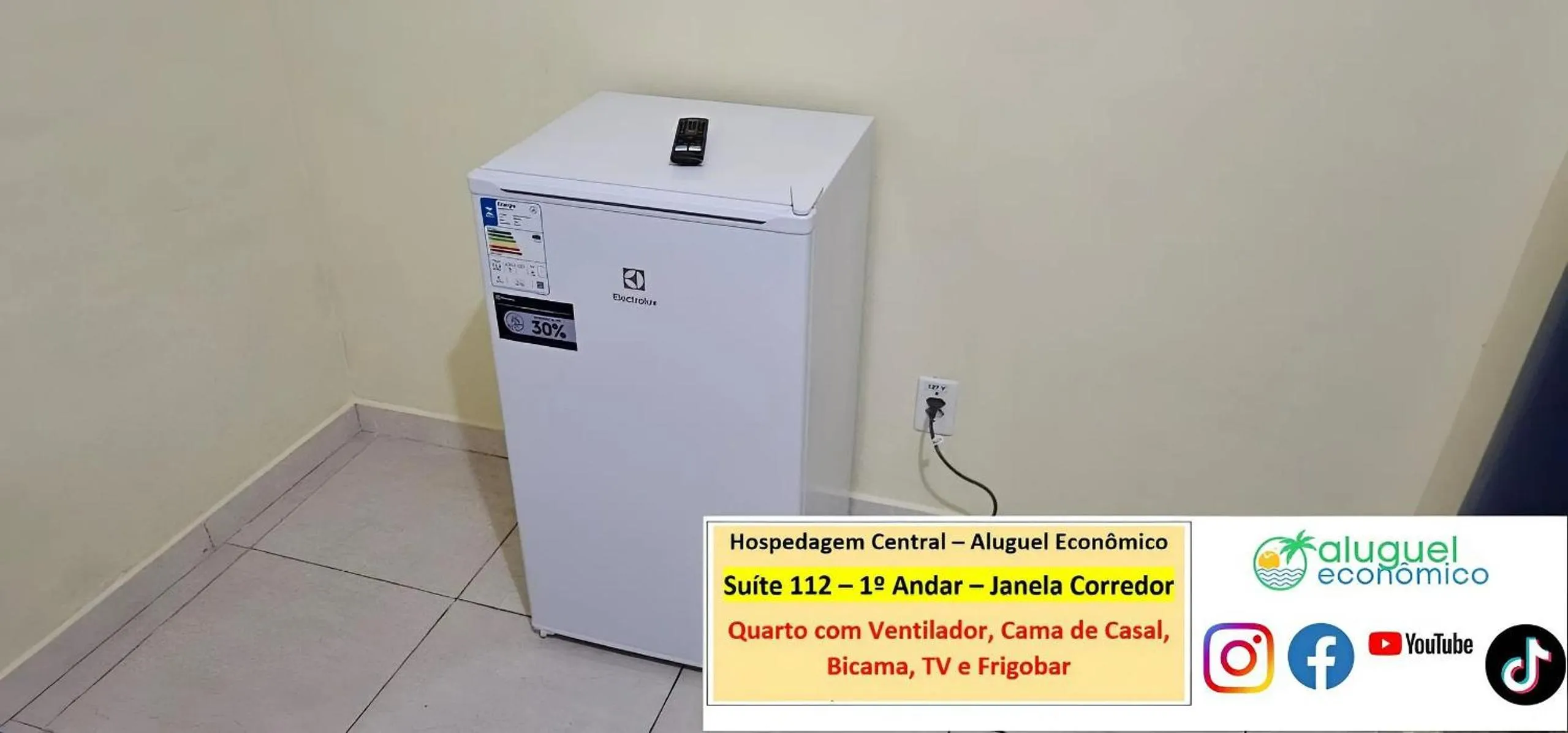 Bedroom in Cabo Frio - Hospedagem Central - Aluguel Econômico