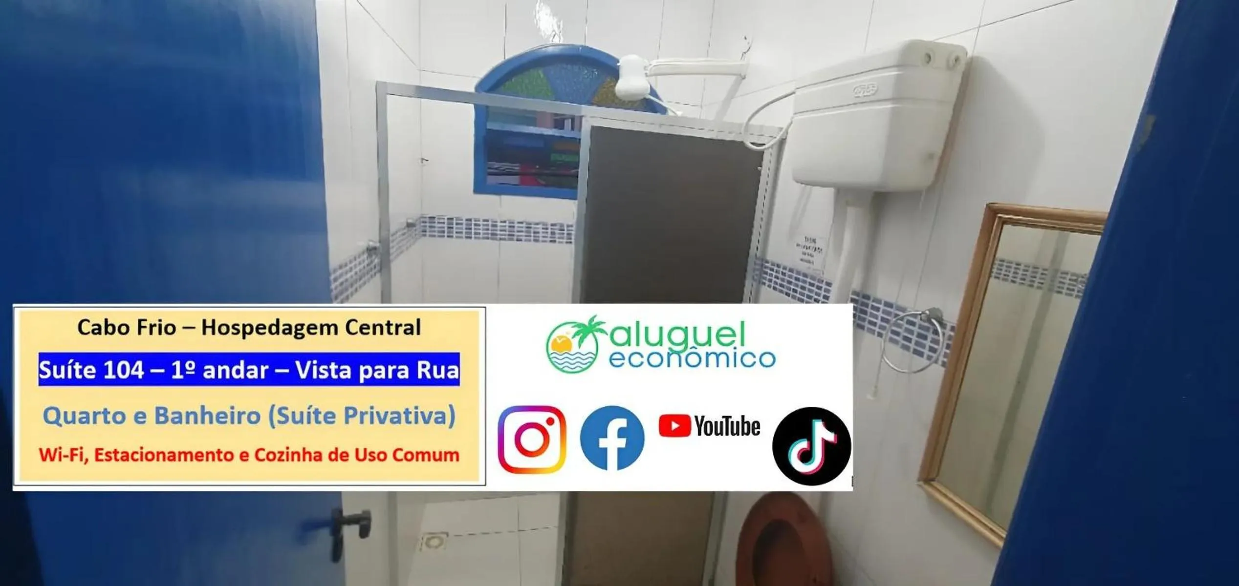 Toilet in Cabo Frio - Hospedagem Central - Aluguel Econômico