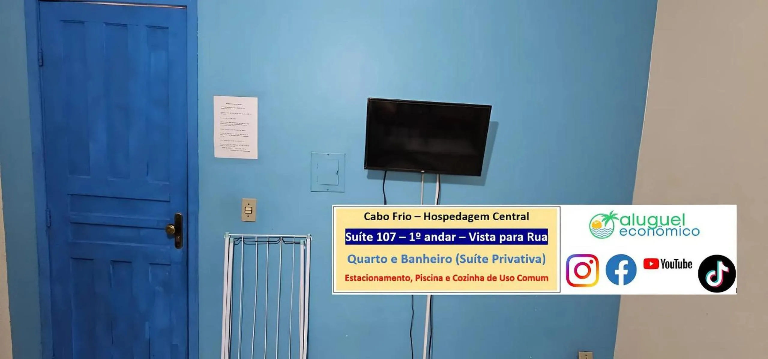 Bedroom in Cabo Frio - Hospedagem Central - Aluguel Econômico