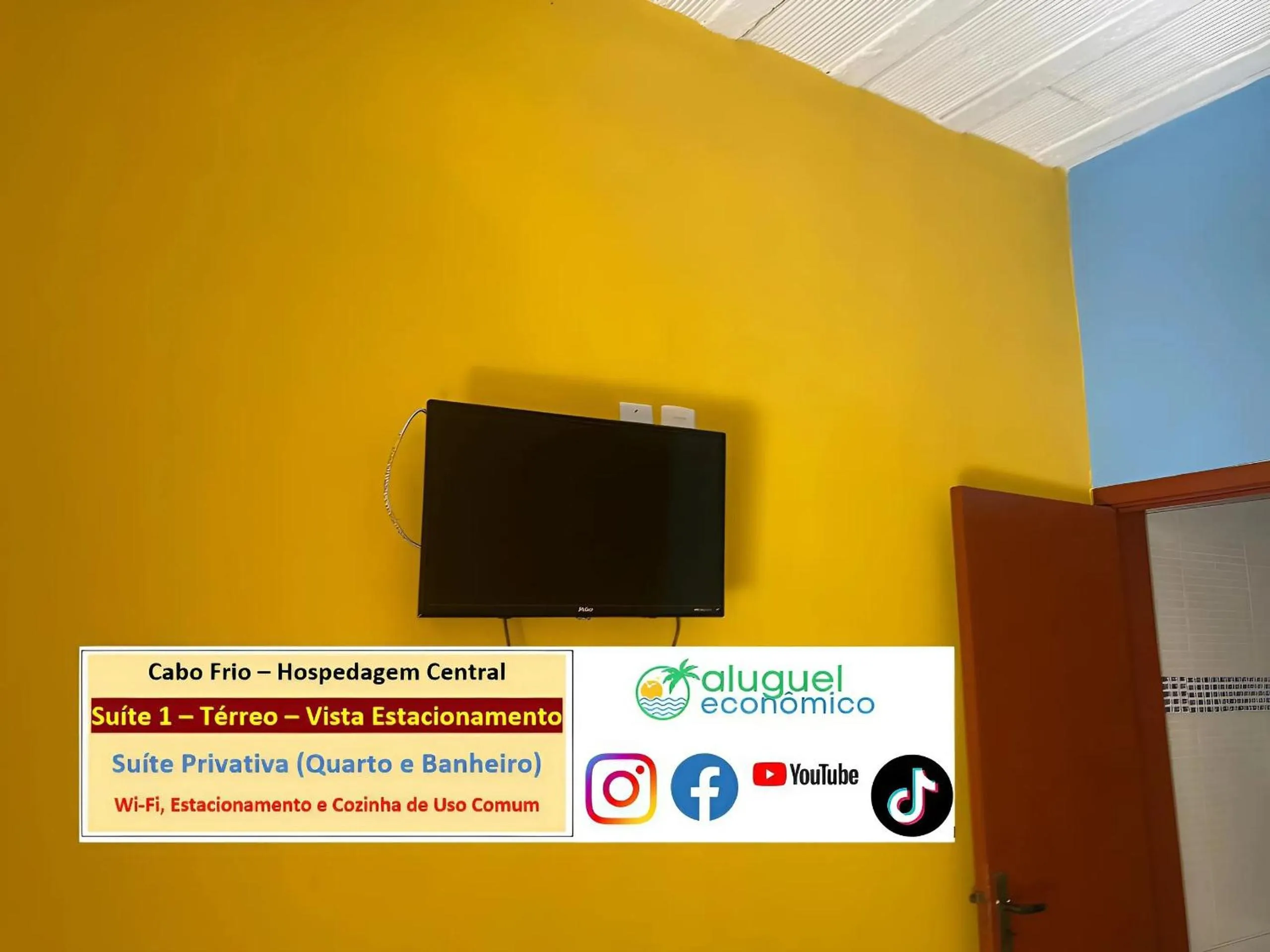 Bedroom in Cabo Frio - Hospedagem Central - Aluguel Econômico