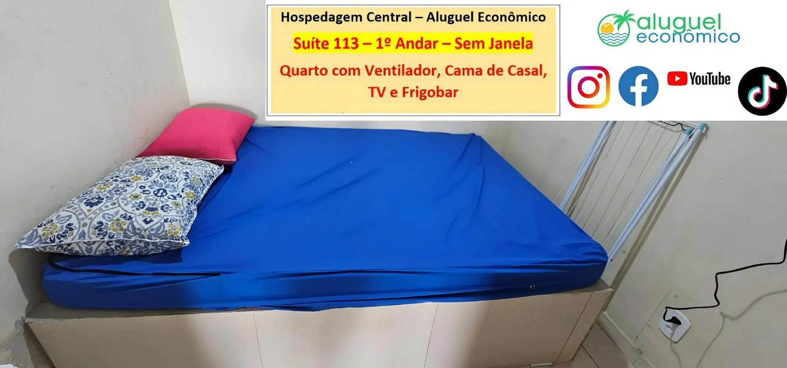 Bedroom in Cabo Frio - Hospedagem Central - Aluguel Econômico