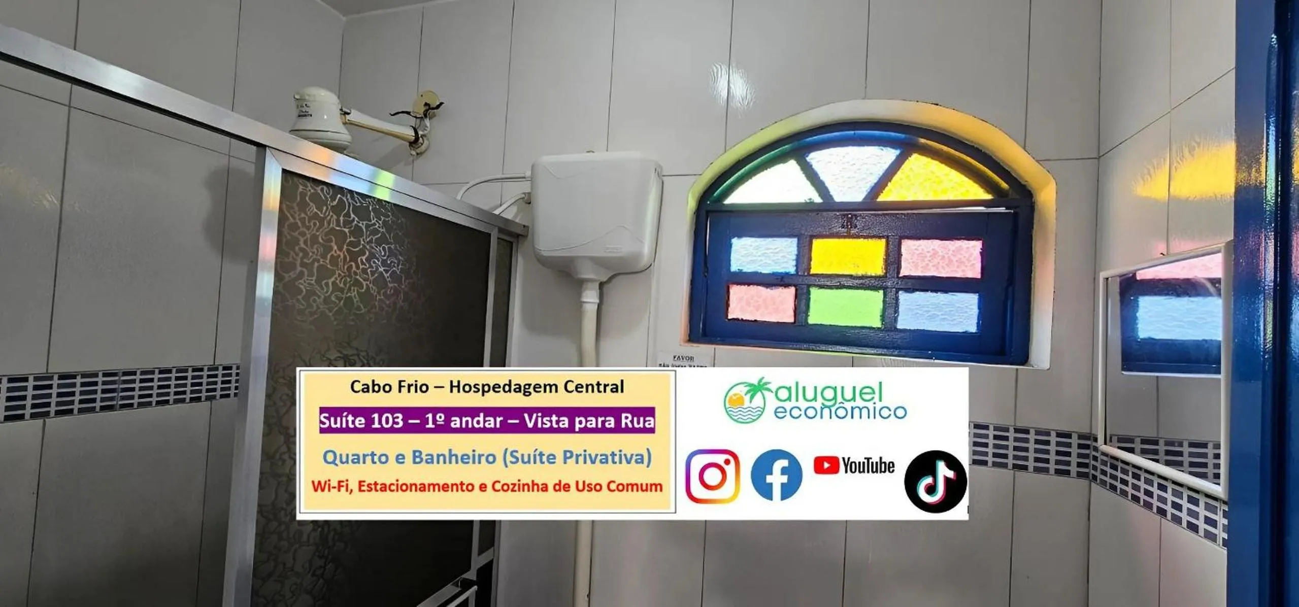 Toilet in Cabo Frio - Hospedagem Central - Aluguel Econômico