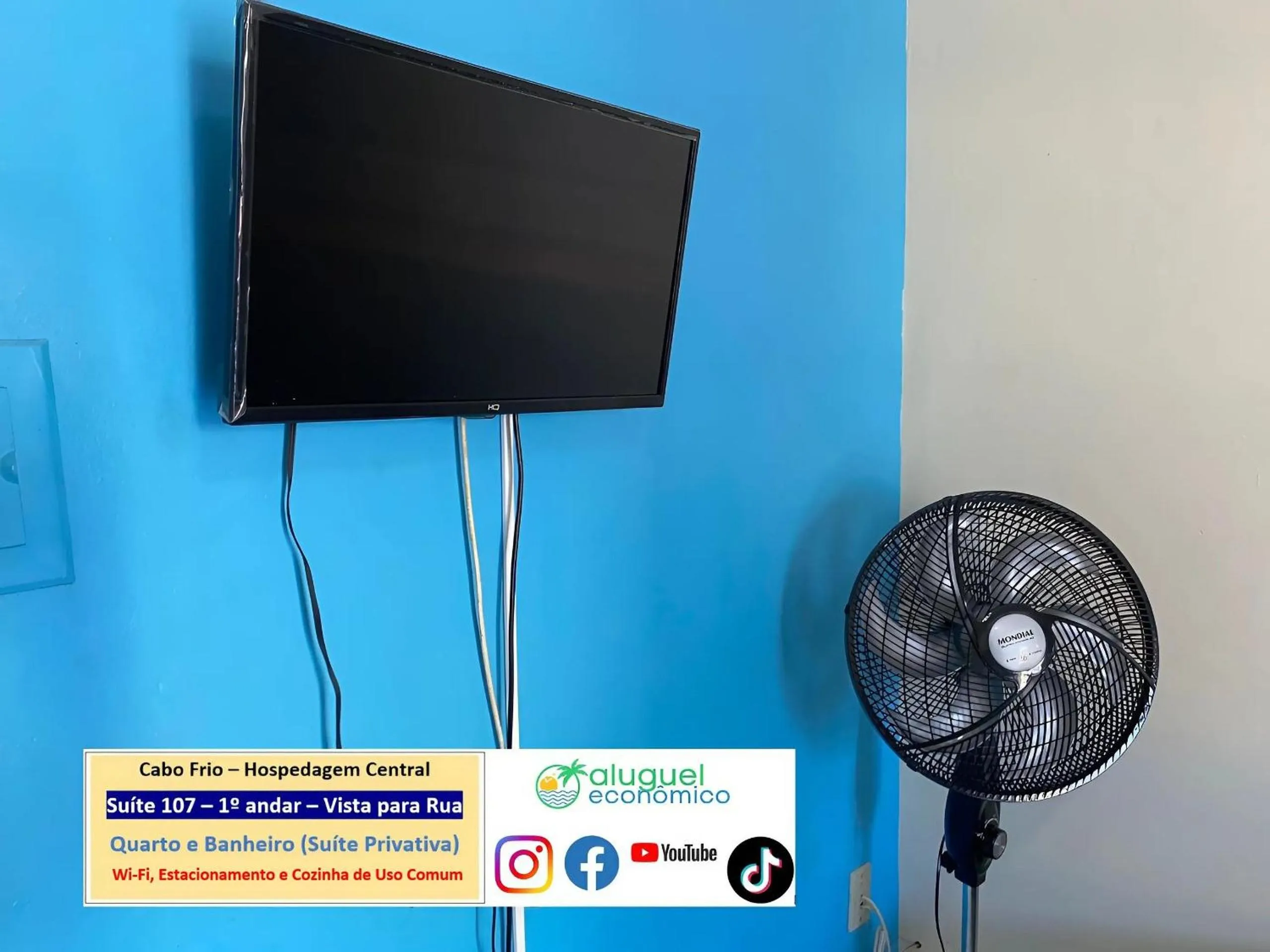 Bedroom in Cabo Frio - Hospedagem Central - Aluguel Econômico