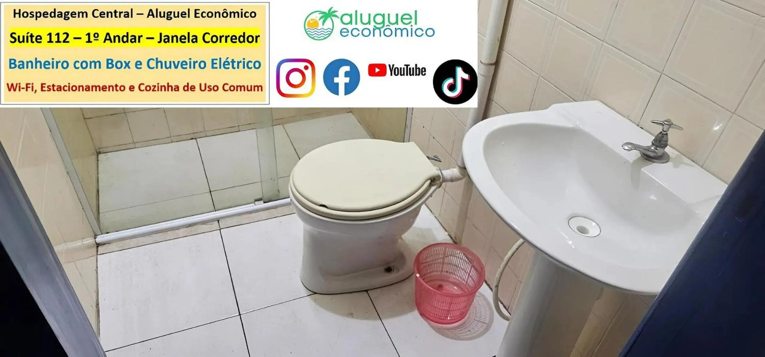 Toilet in Cabo Frio - Hospedagem Central - Aluguel Econômico