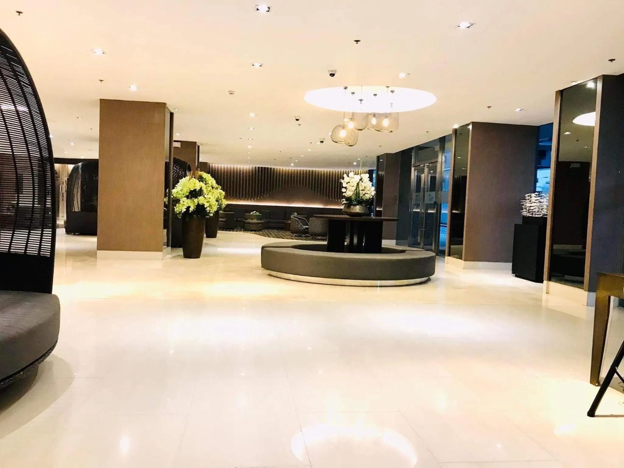 Lobby or reception in Shore Residence condotel,Pasay city Philippines