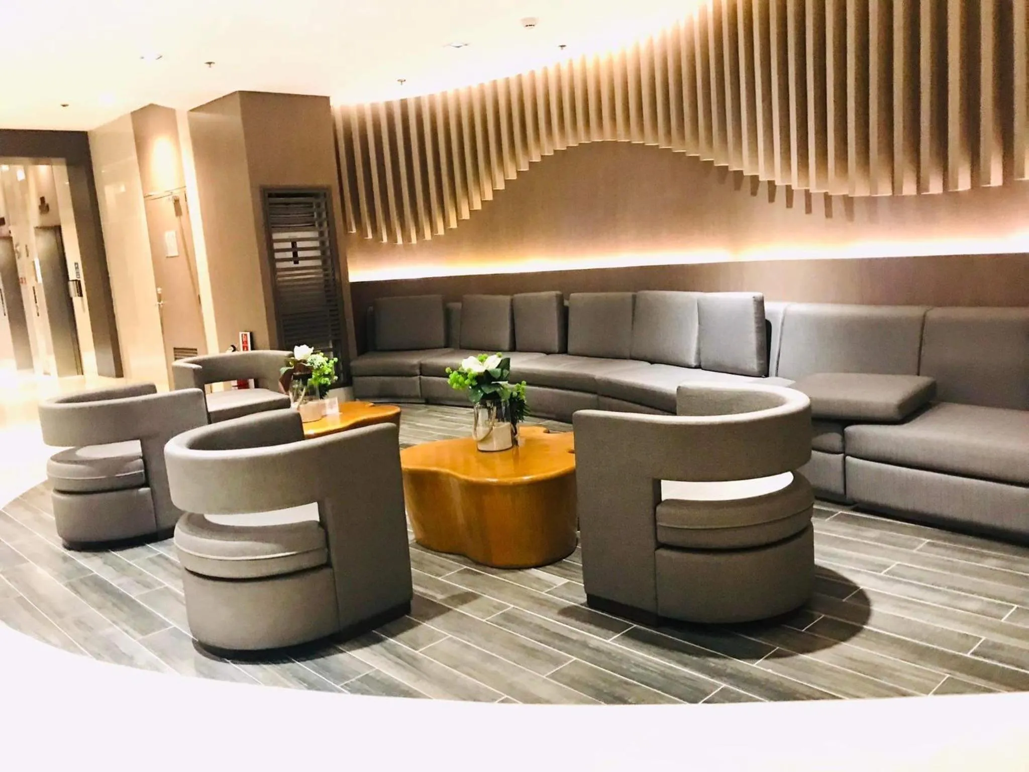 Seating area in Shore Residence condotel,Pasay city Philippines