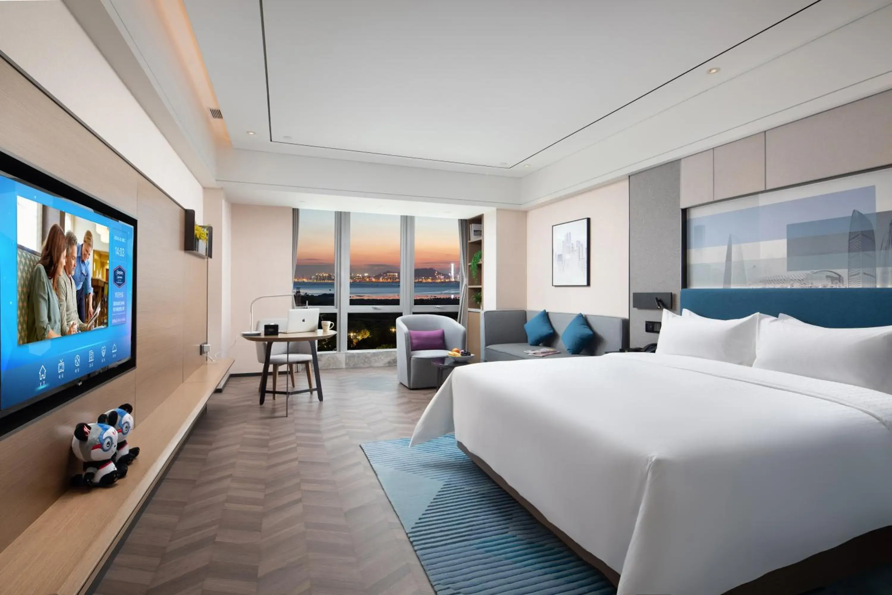 Superior King Room with Sea View in Hampton By Hilton Shenzhen Futian Mangrove Park Apartments Superior King Room with Sea View in Hampton By Hilton Shenzhen Futian Mangrove Park Apartments