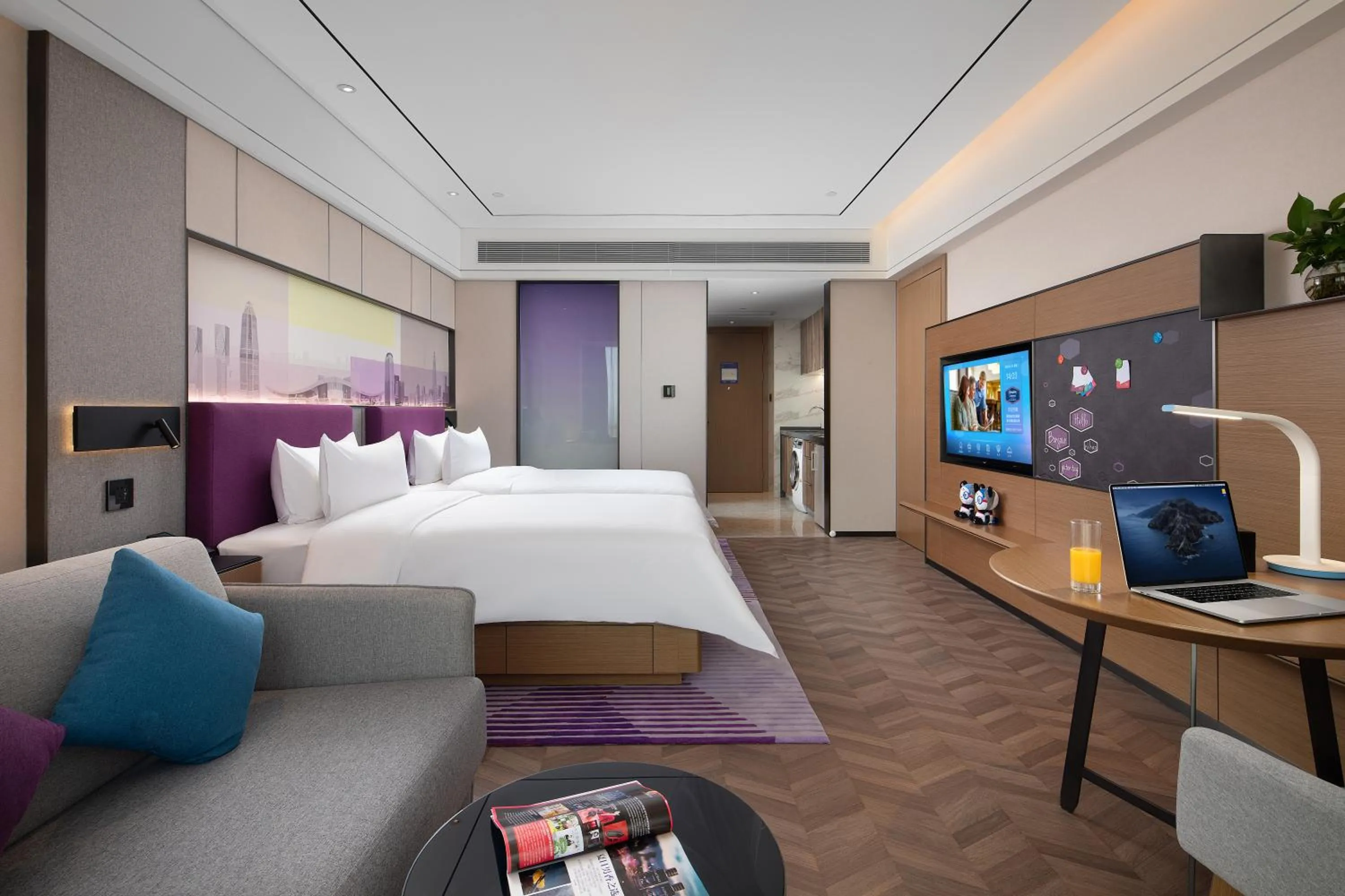 Bed in Hampton By Hilton Shenzhen Futian Mangrove Park Apartments