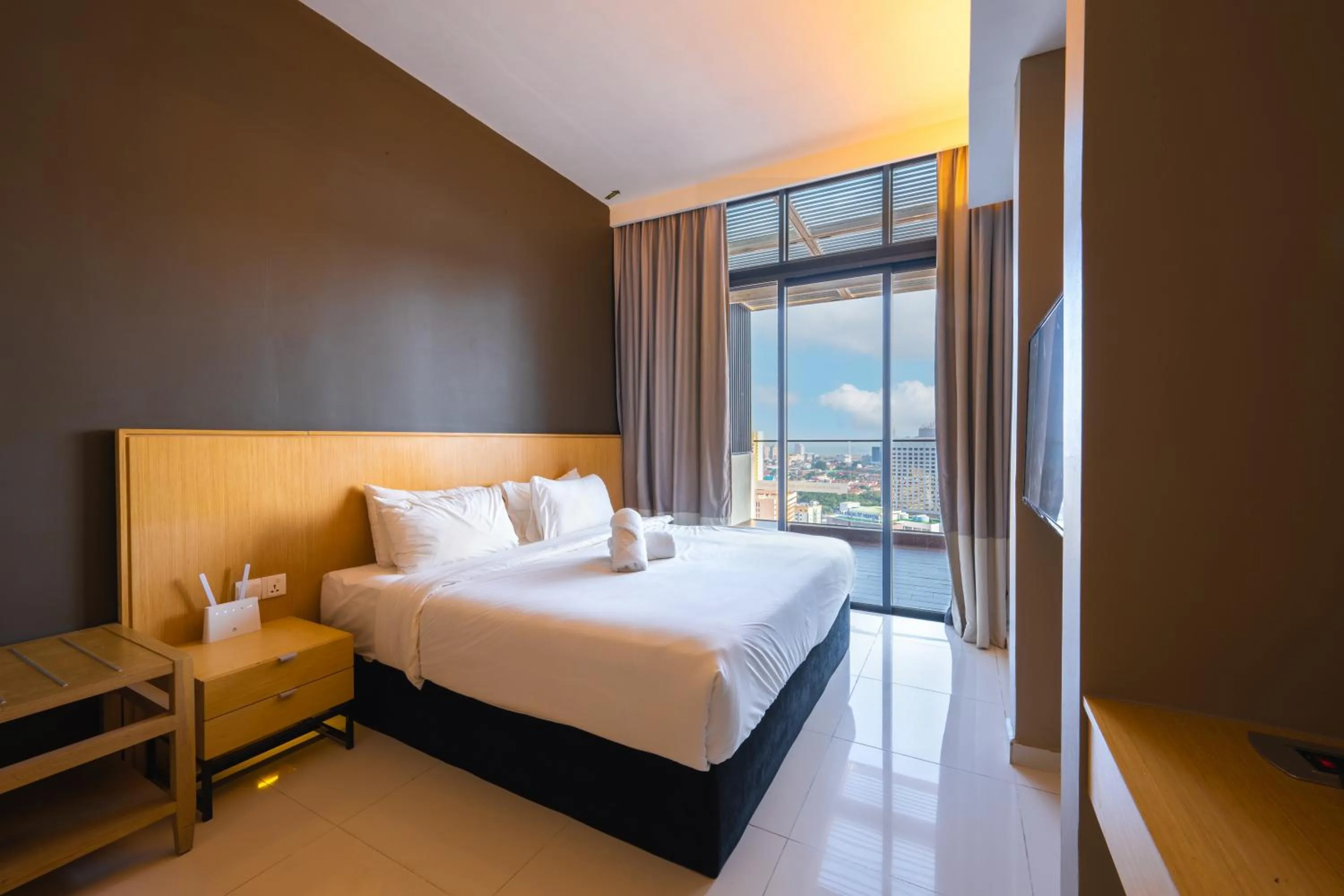 Bedroom, Bed in Greystone 99 Suites