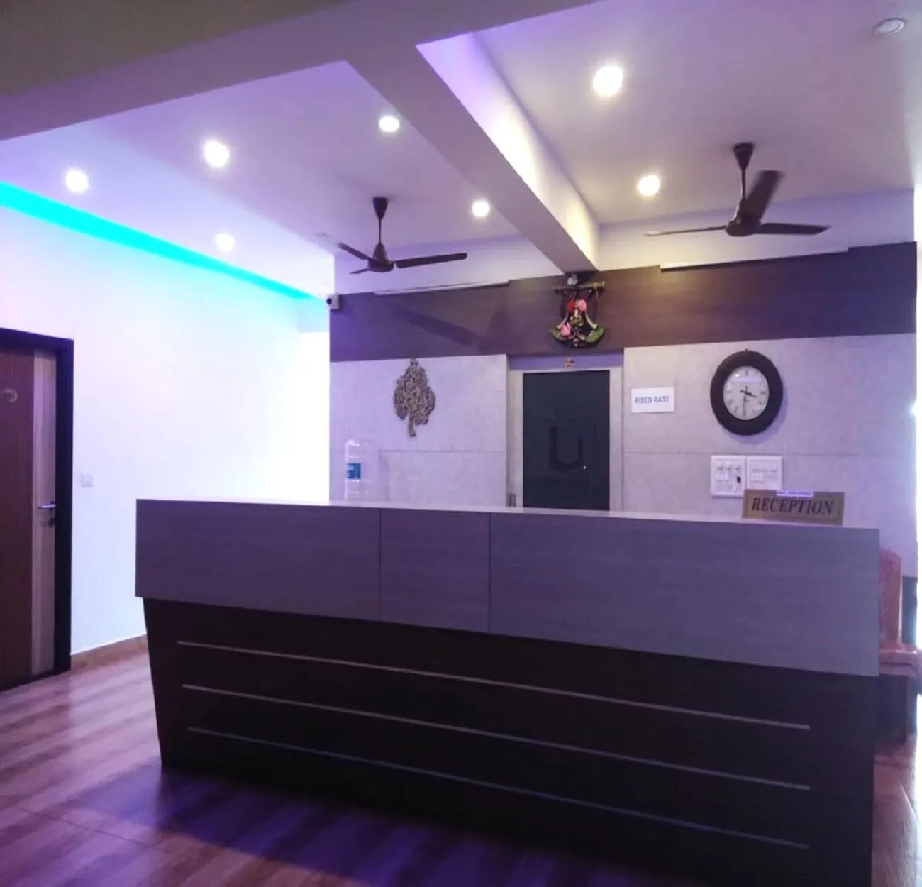 Lobby or reception in Hotel Radha