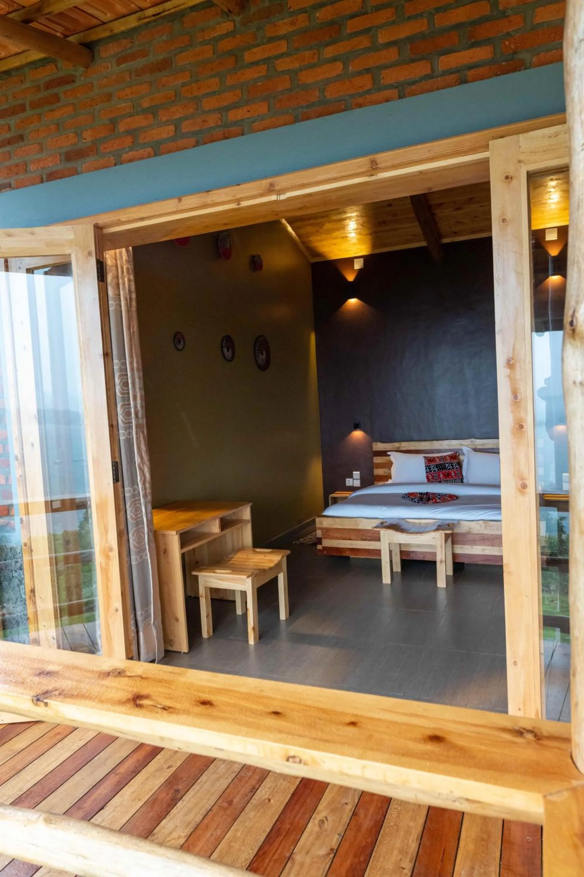 Bed in Umutuzo Lodge Kivu Lake