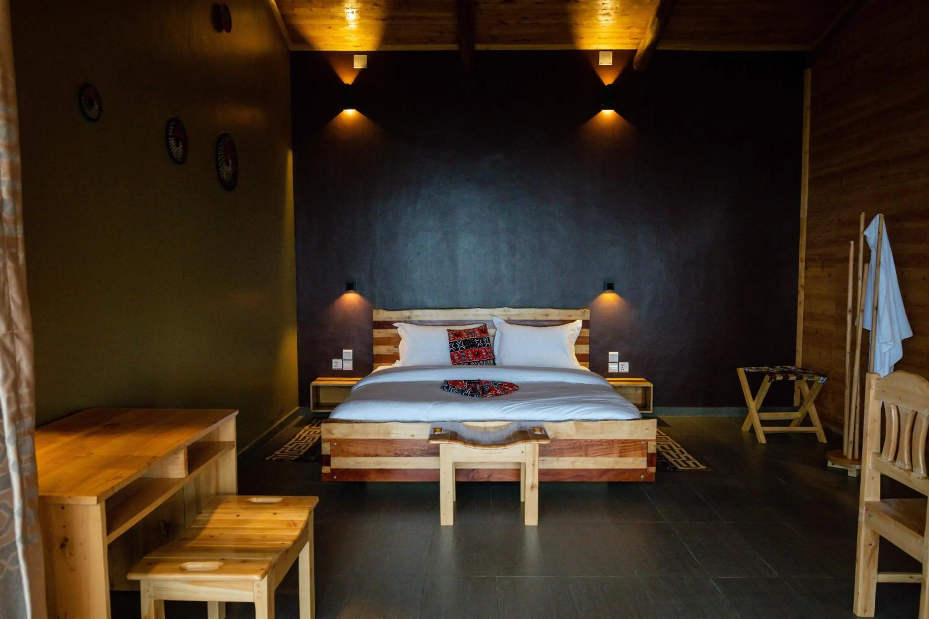 Bed in Umutuzo Lodge Kivu Lake