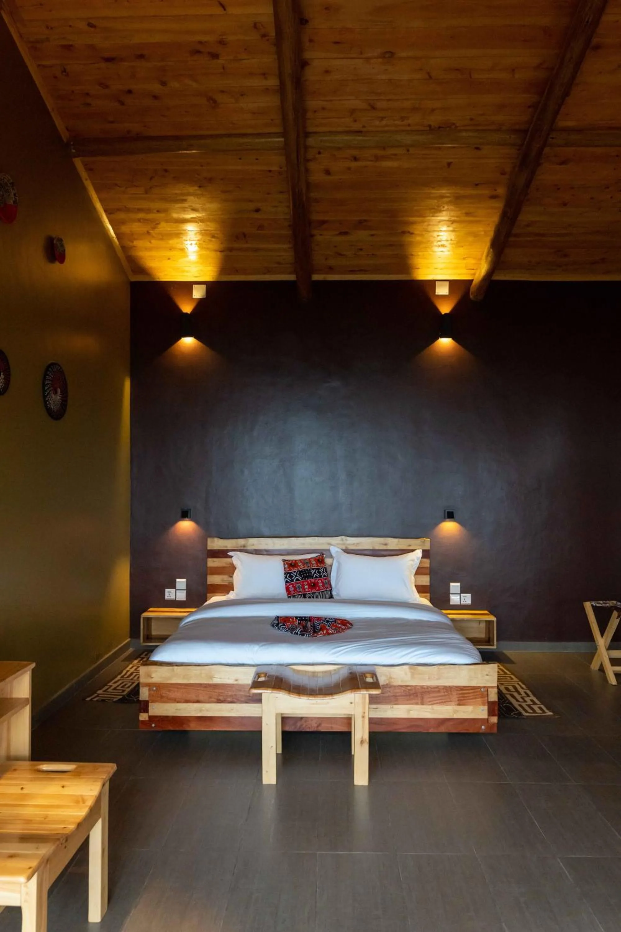 Bed in Umutuzo Lodge Kivu Lake