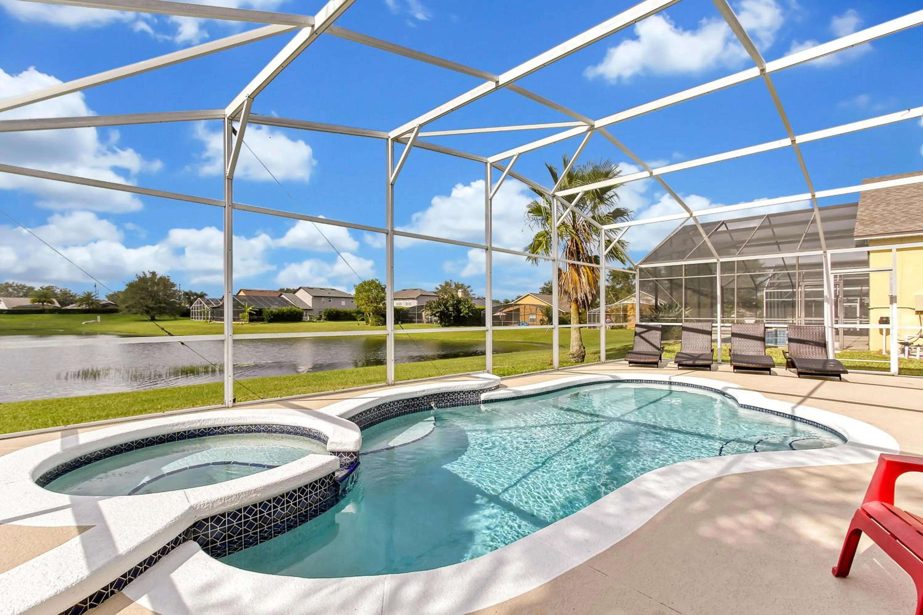 Patio in Star Lake Oasis - 4 bed family pool home