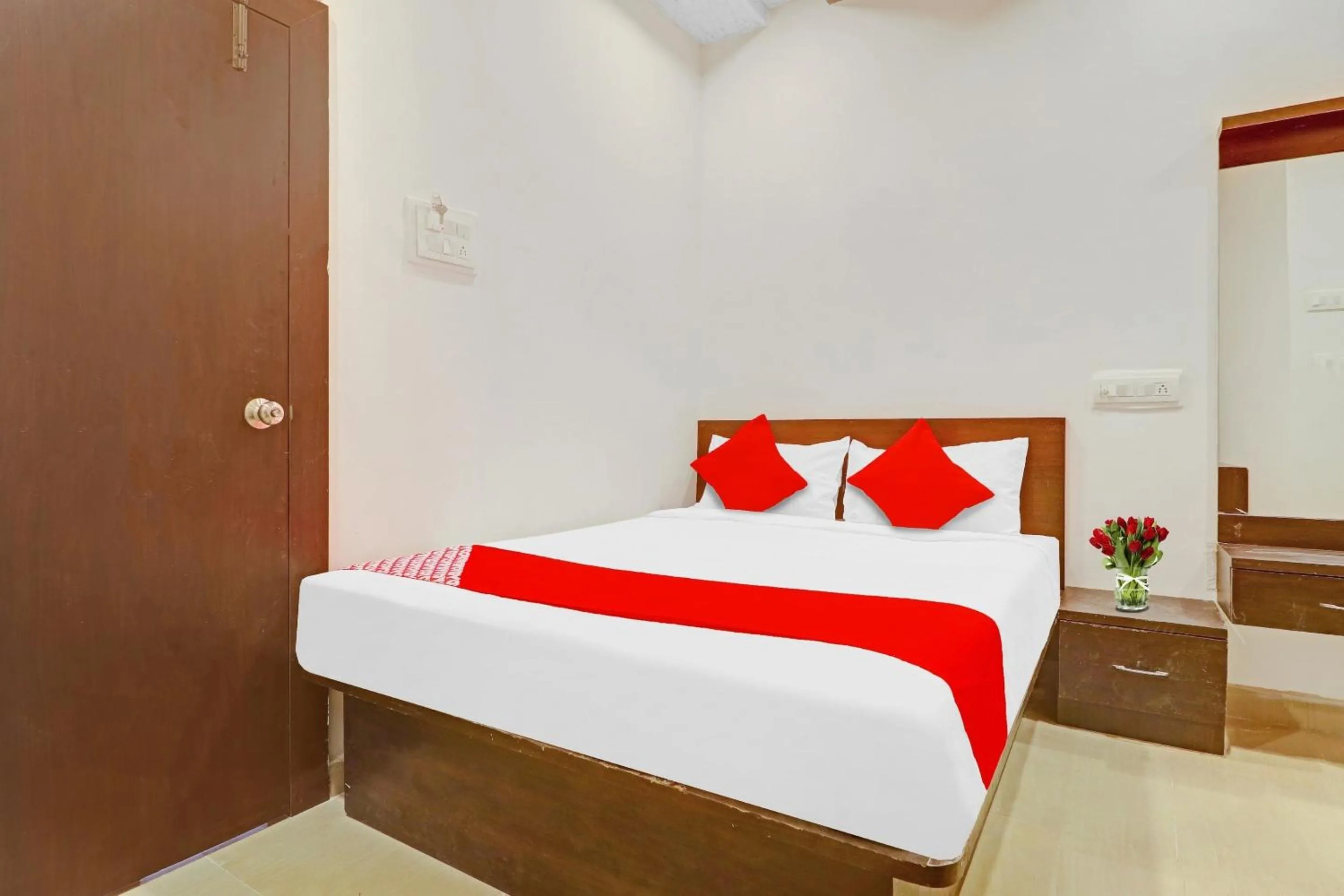 Bedroom, Bed in Hotel O R Square Near LB Nagar Metro Station