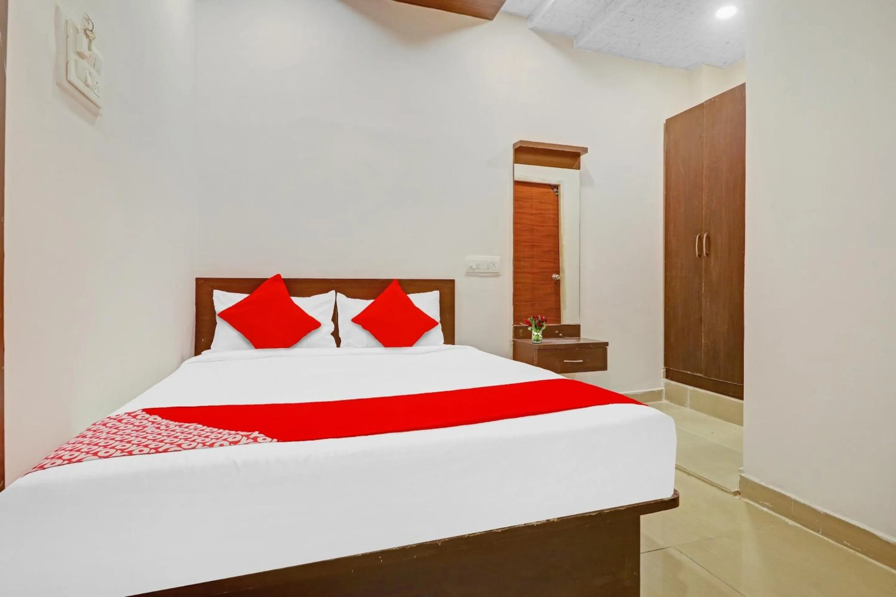 Bedroom, Bed in Hotel O R Square Near LB Nagar Metro Station